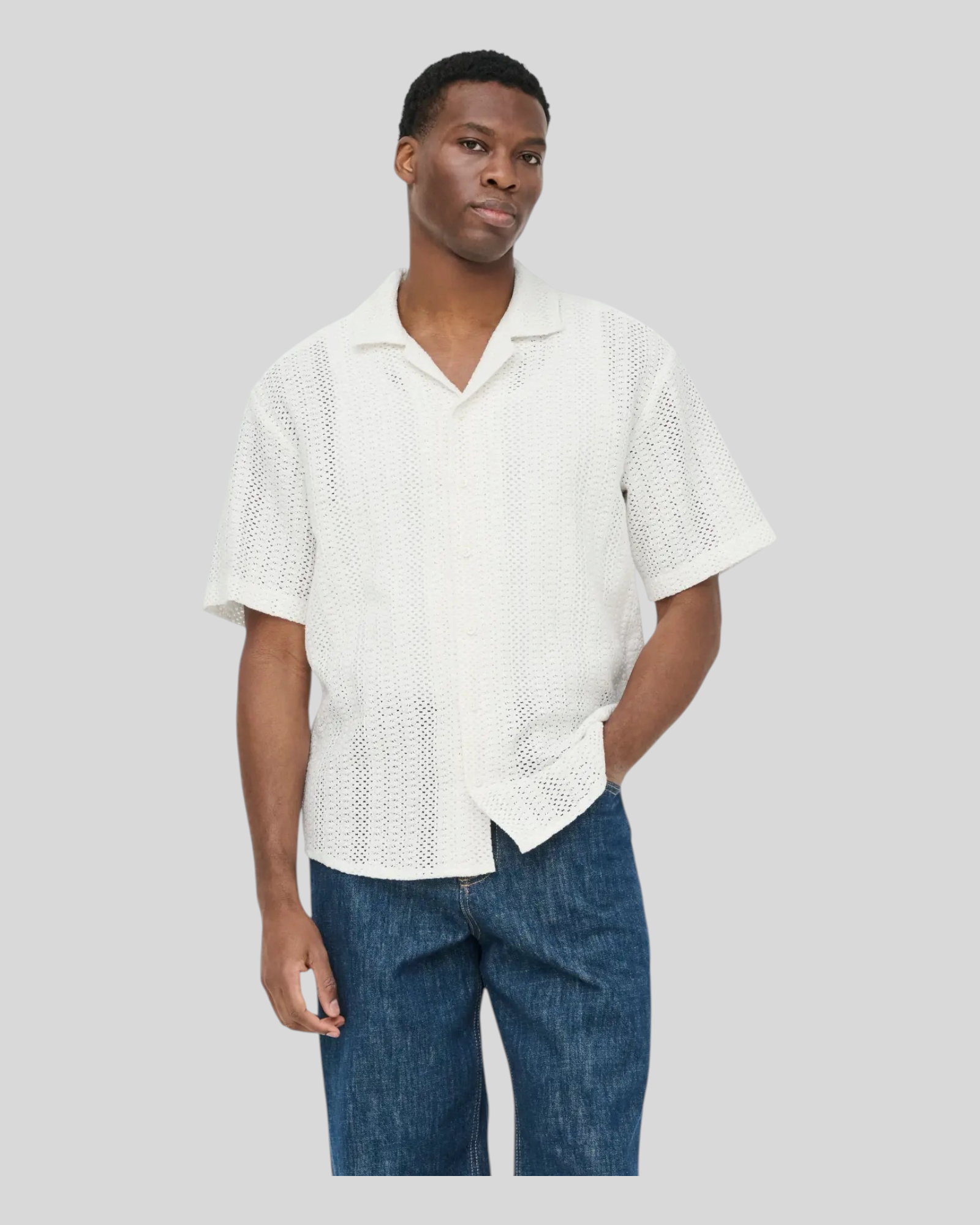 Camicia Maniche Corte Onsdani Crochet Gardenia 22030511 Only & Sons