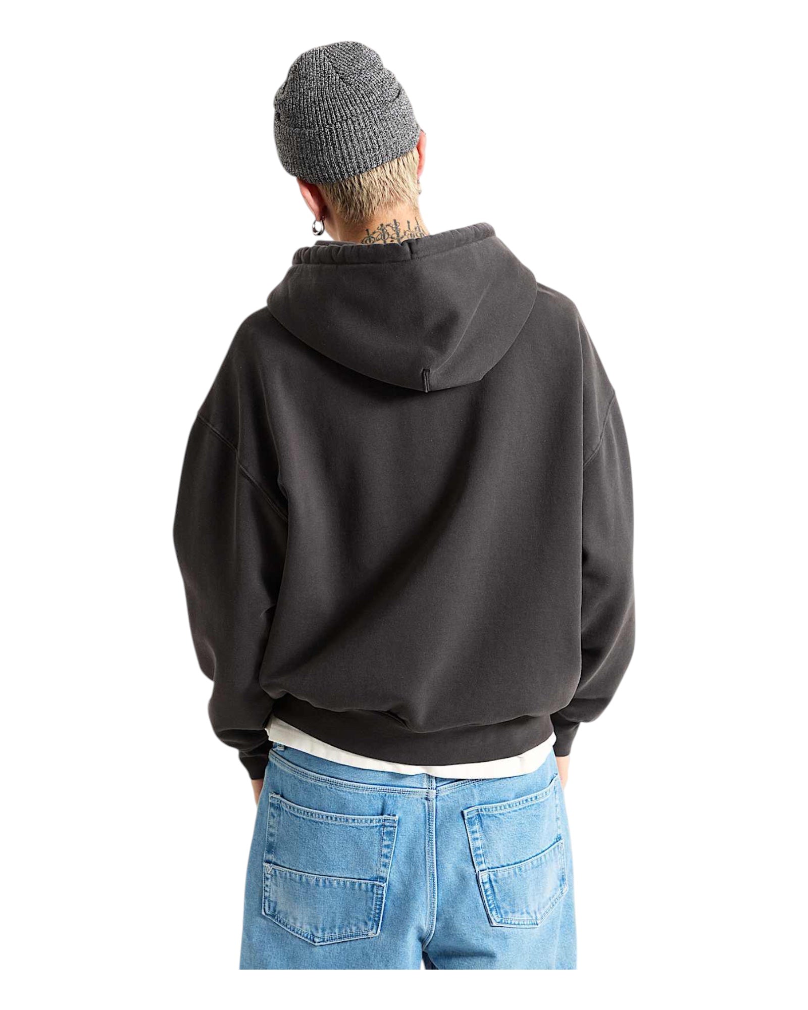 Felpa Con Zip e Cappuccio Faded Nero VN000P98EMV1 Vans