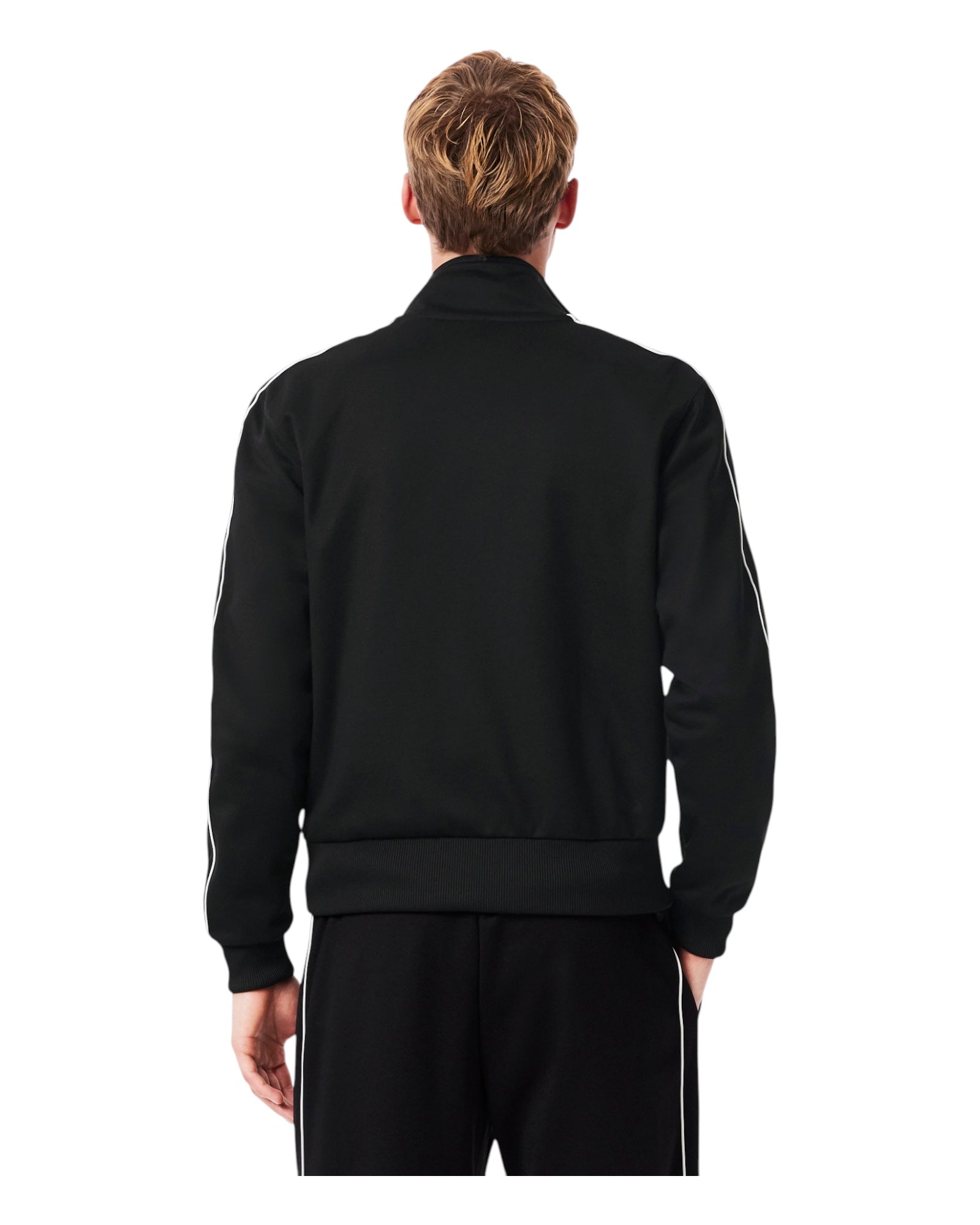 Felpa Con Zip In Piqué Paris Nera SH1457-00-031 Lacoste