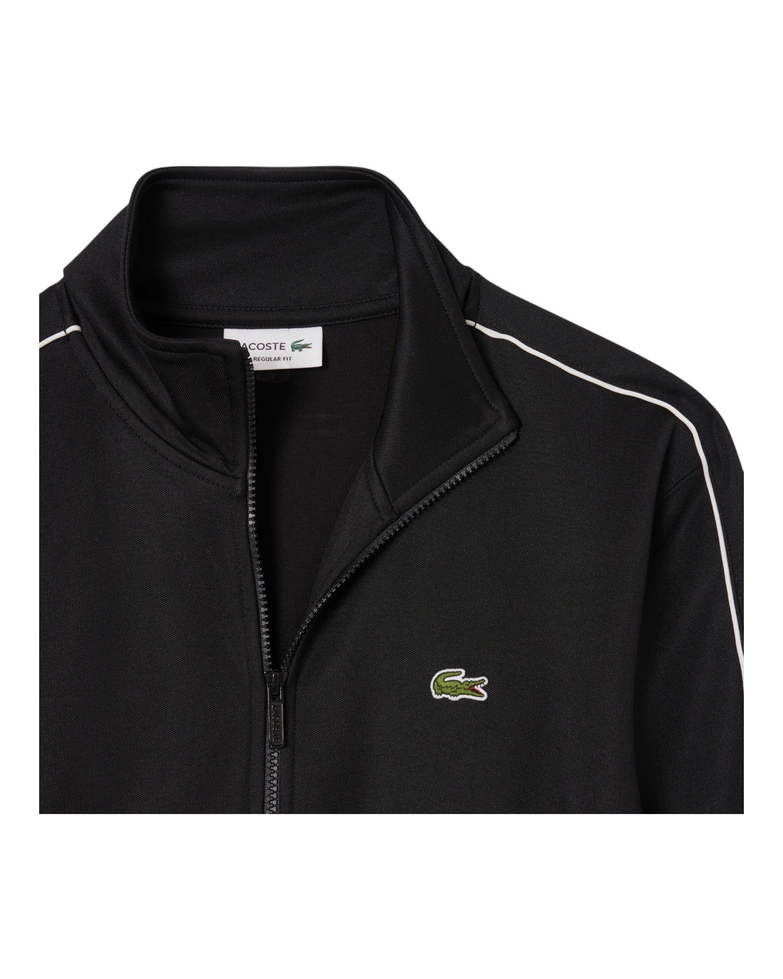 Felpa Con Zip In Piqué Paris Nera SH1457-00-031 Lacoste