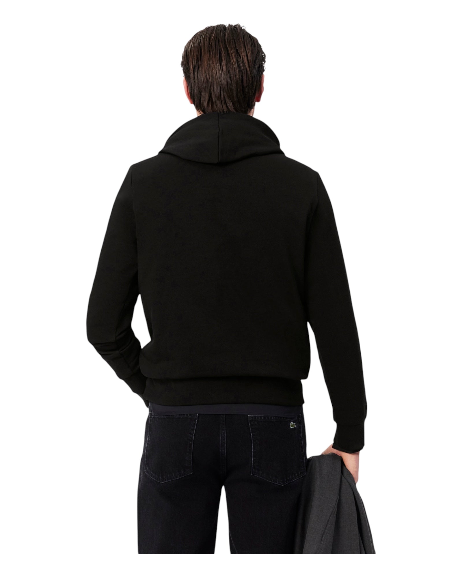 Felpa Con Cappuccio Classic Fit Nera SH9623-00-031 Lacoste
