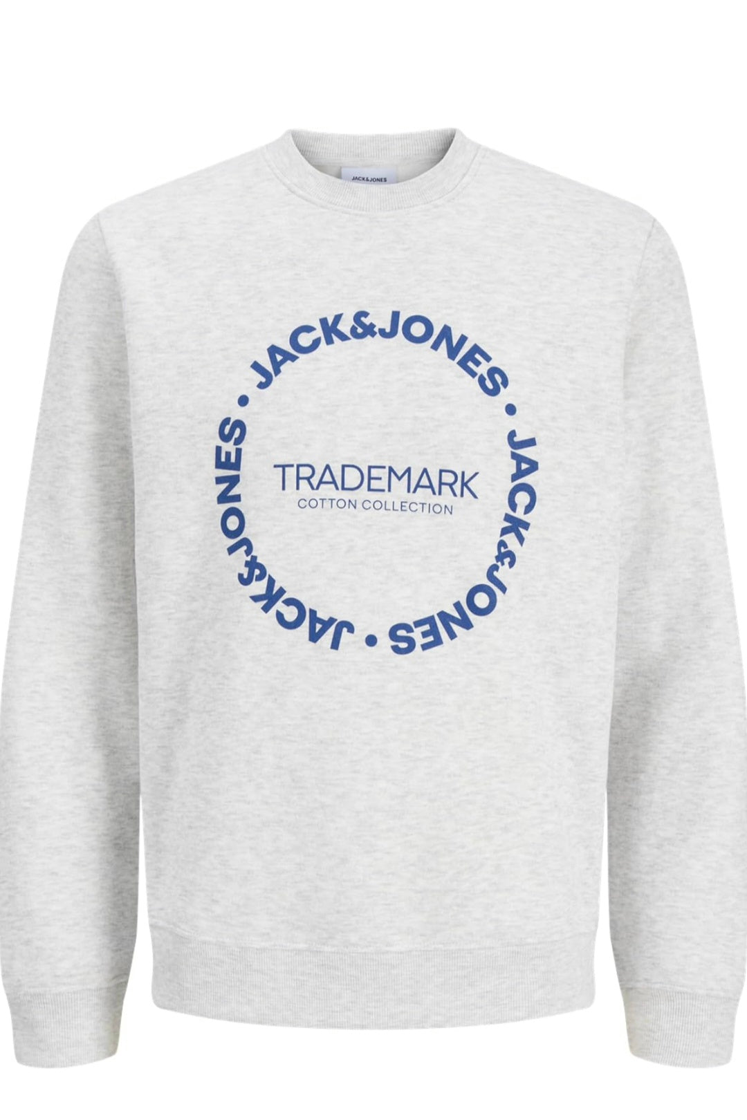 Felpa Jack & Jones X-mas Sweatshirt White Melange Bianco 12298497