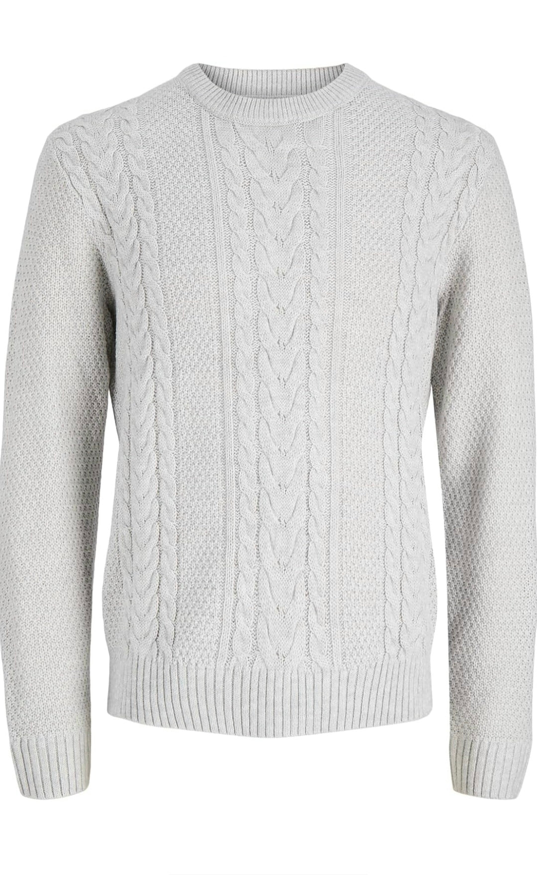 Maglione Jack & Jones Regular Fit Girocollo White Melange 12298510