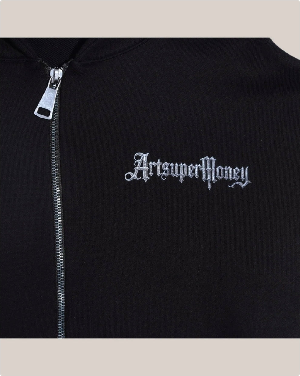 Felpa Uomo Art Super Money T-Bar Zip Hoodie Black ART. T-BAR ZIP HOODIE COL: BLACK