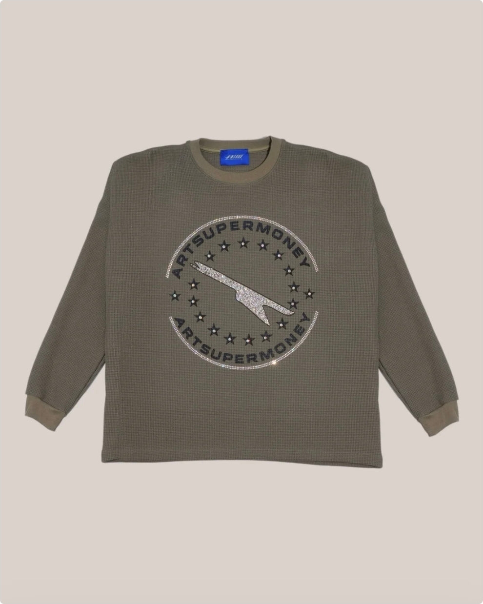T-Shirt Art Super Money Sportwaffle Long Sleeve Circle – Mility – ART. SPORTWAFFLE LONG SLEEVE CIRCLE COL: MILITY