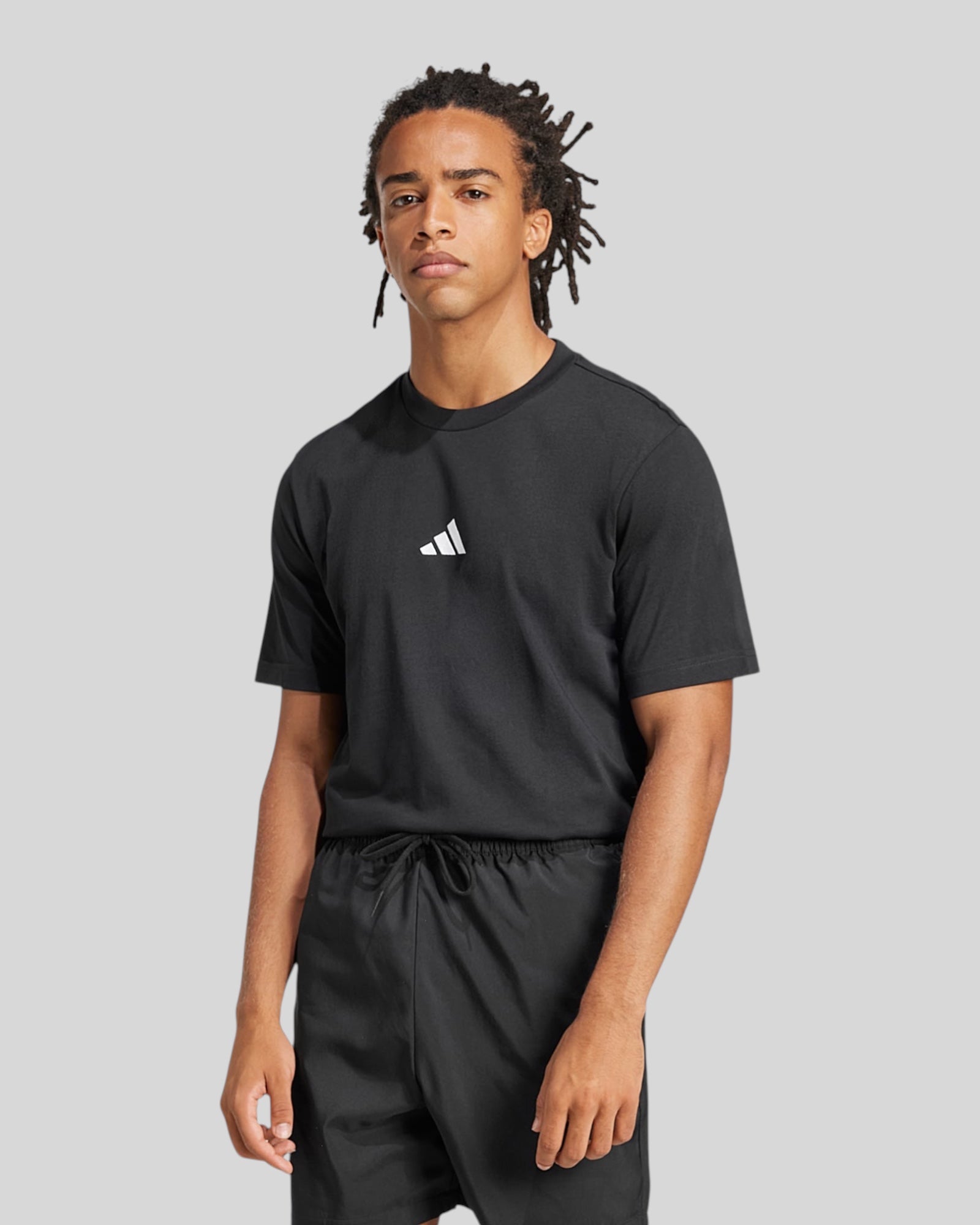 T-Shirt Essentials Small Logo Jersey Nera JE9024 Adidas