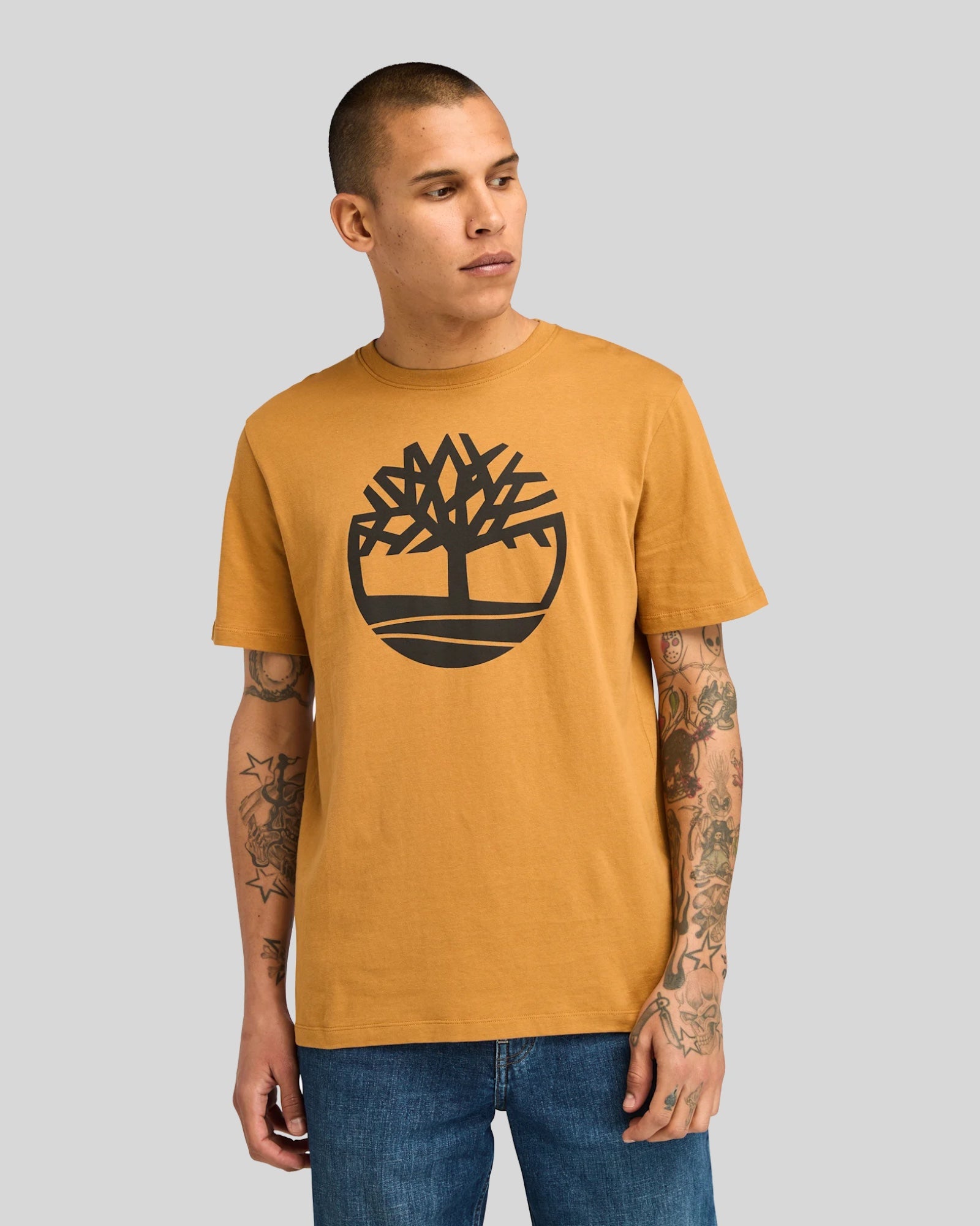 T-Shirt Tree Kennebec River Logo Marrone Chiaro TB0A2C2R P47 Timberland