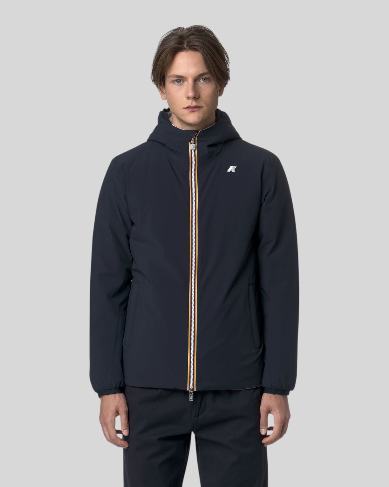 Giubbotto Reversibile Jack St Warm Double Blue Depth - Beige Cashmere K6128VW BBC K-WAY