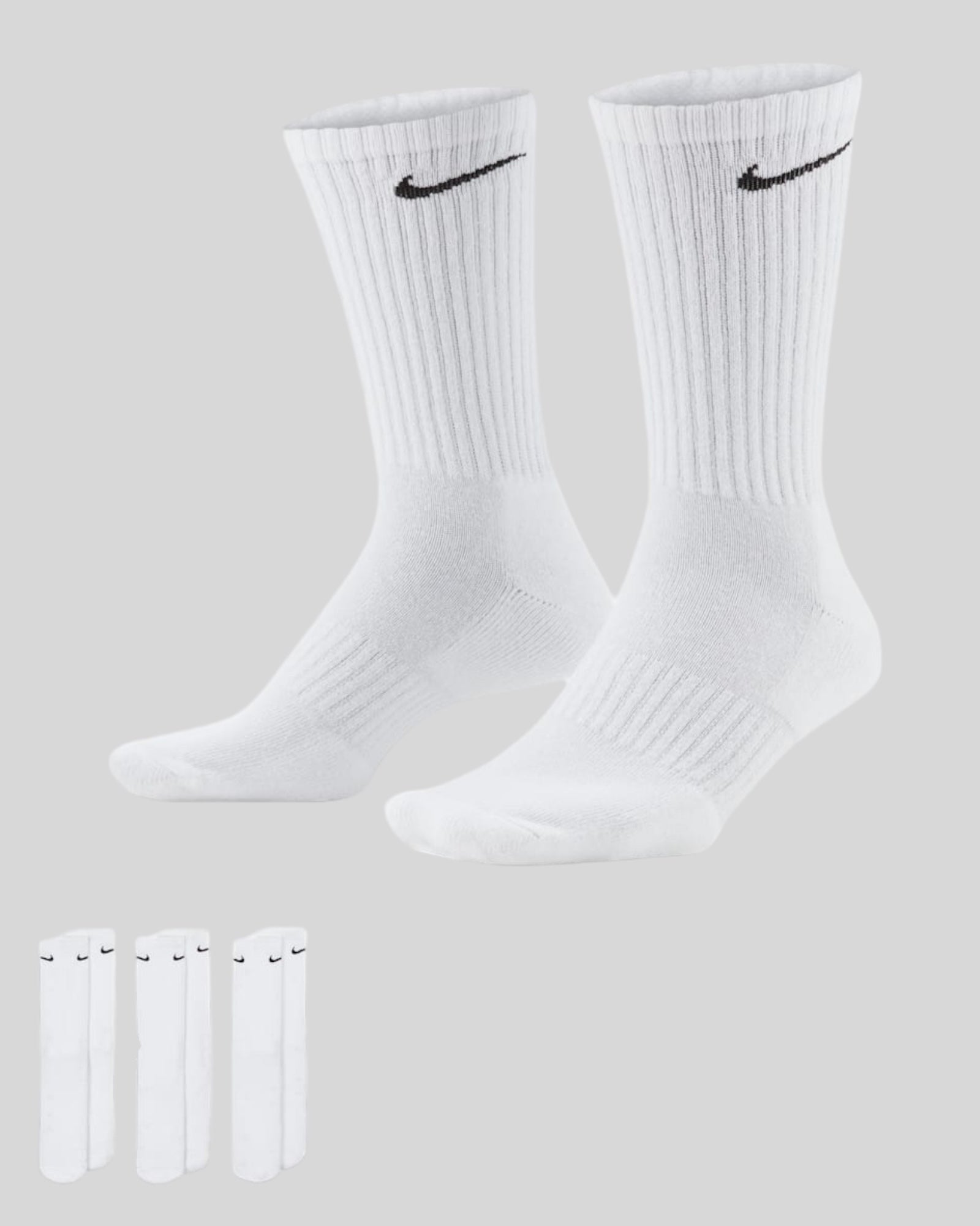 Calzini Everyday Cushioned Mezza Lunghezza 3 Paia Bianchi SX7664-100 Nike