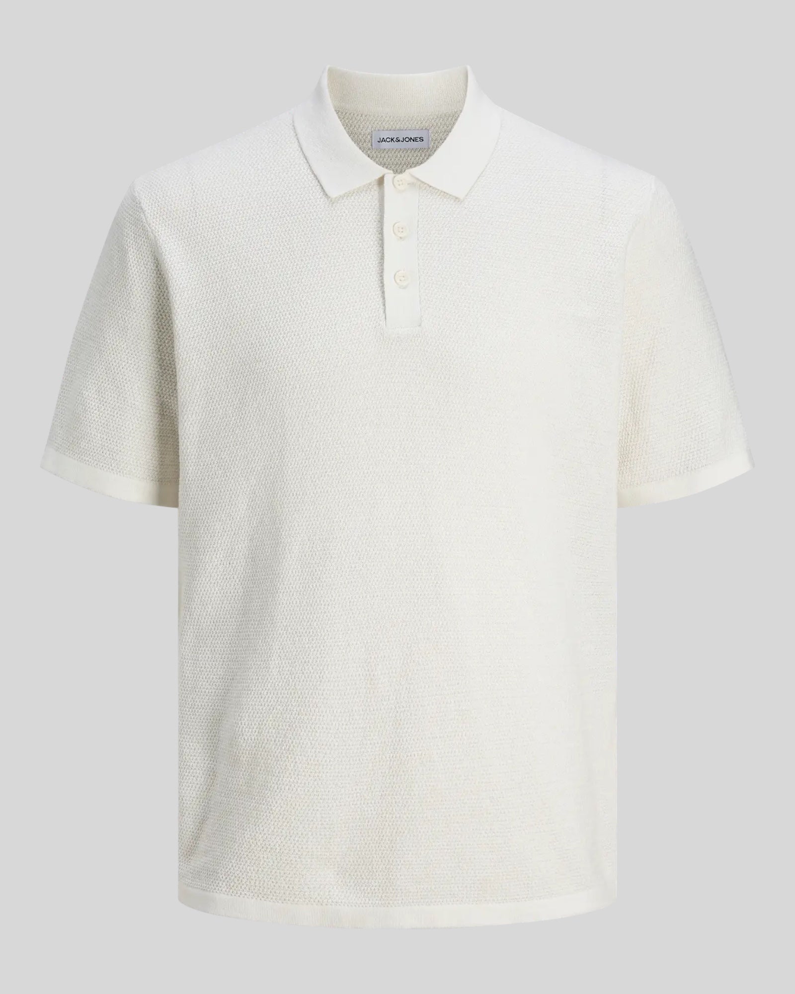 Polo In Maglia JJgeorge Knit Cloud Dancer 12268281 Jack & Jones