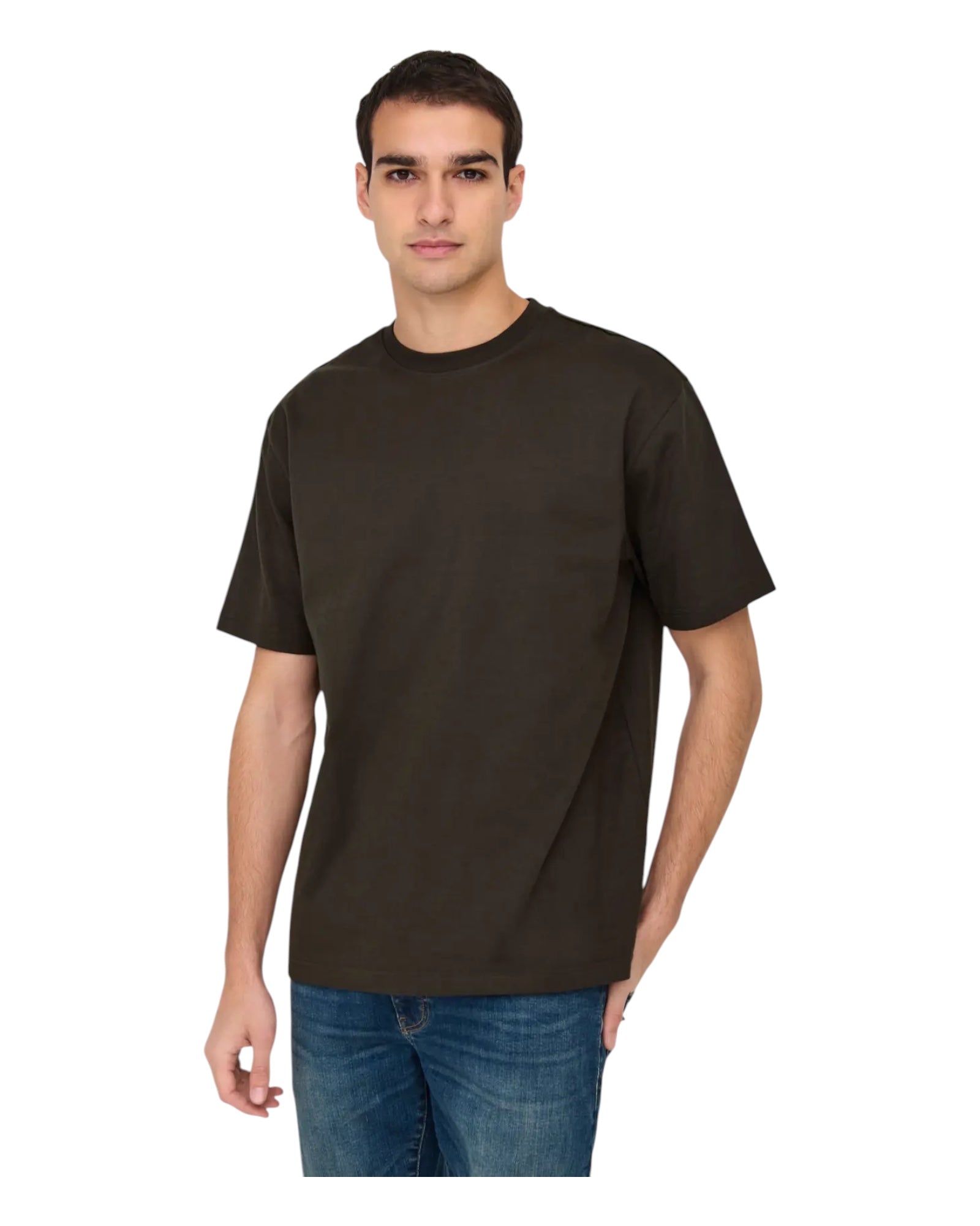 T-Shirt Basic Ons Fred Life Relaxed SS Tee Mulch 22022532