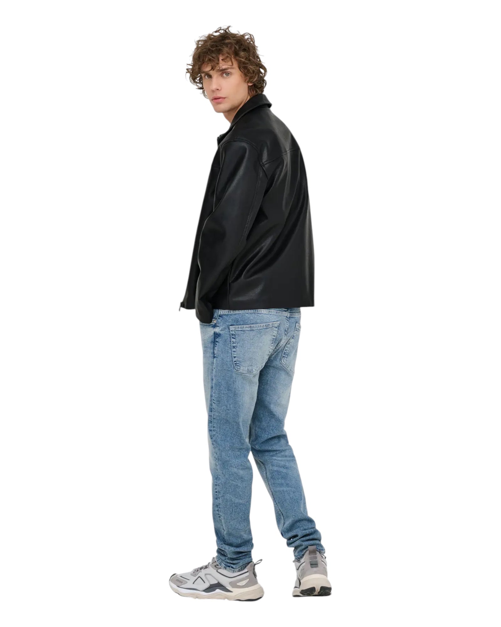 Giubbotto Ecopelle Onsjack pu Jacket Nero 22034713 Only & Sons