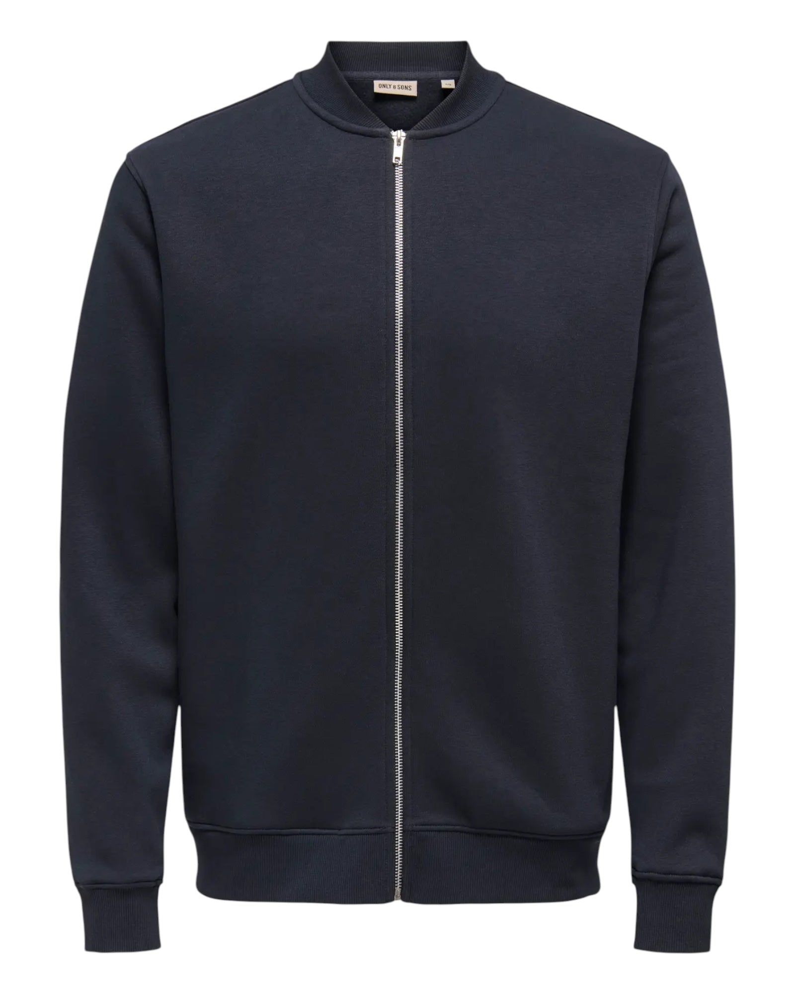 Felpa Girocollo Con Zip Basic Onsceres Nera 22034247 Only & Sons