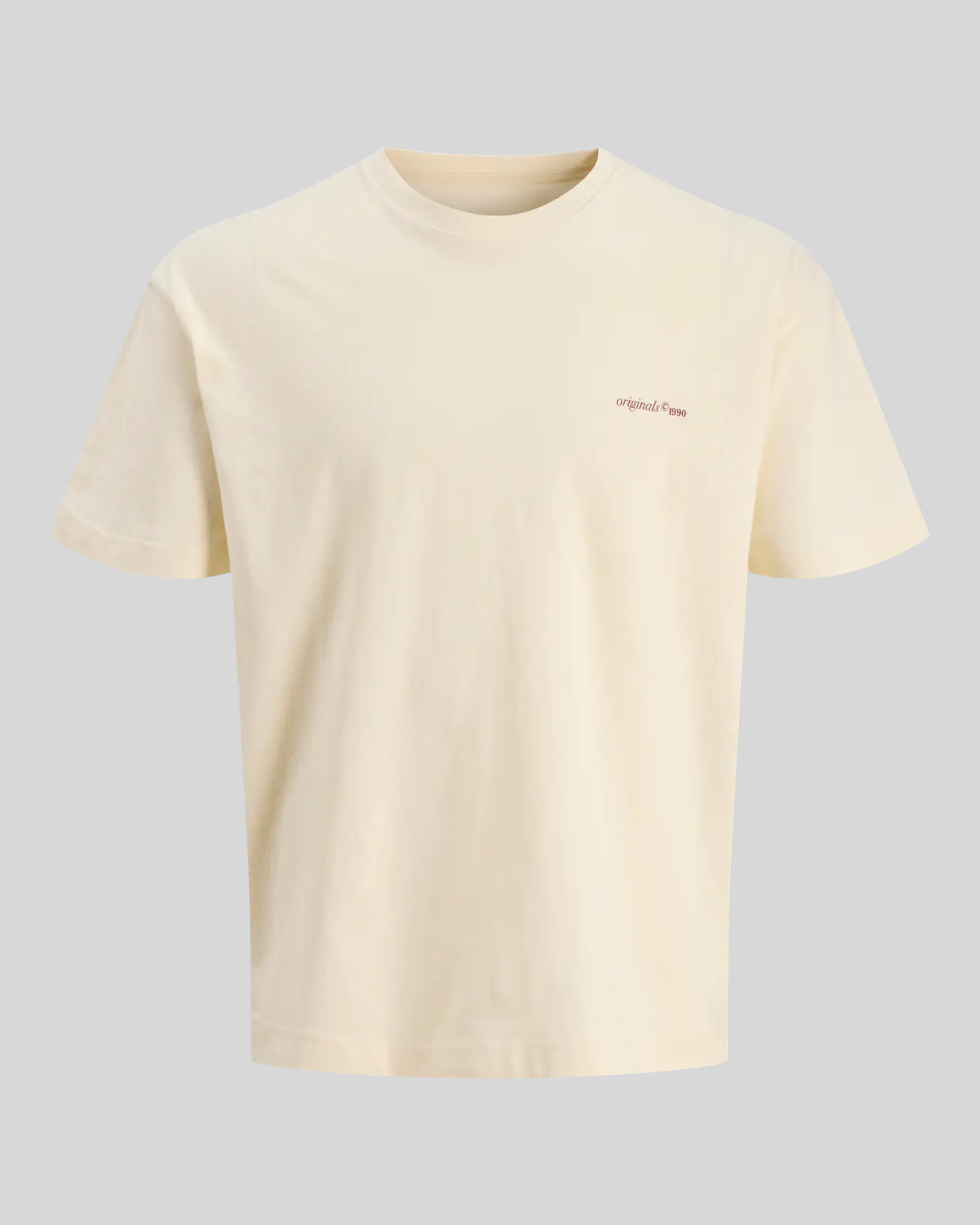 Brillantina Store antique white 100% cotton t-shirt with crew neck, short sleeves, and front/back graphic print.