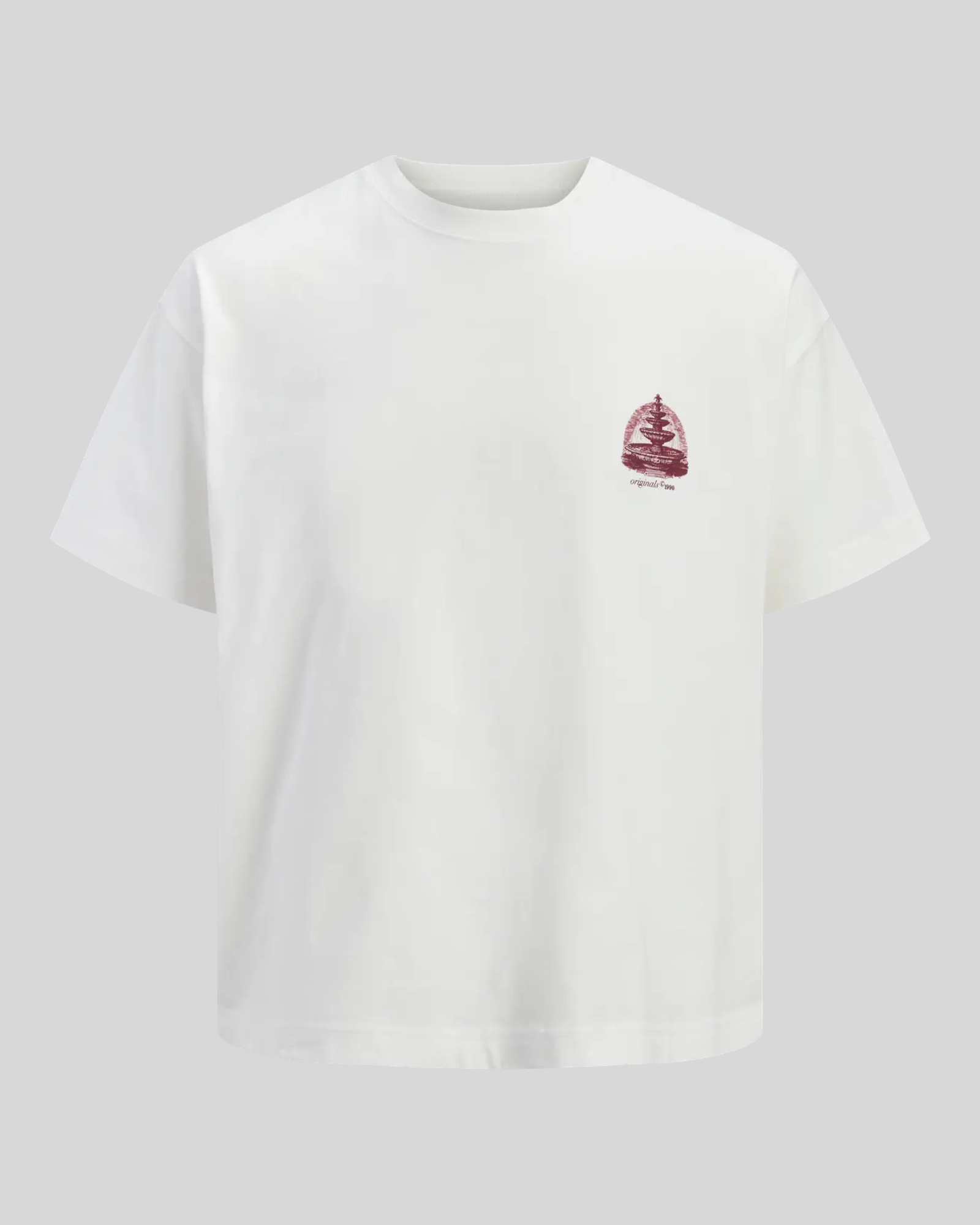 Brillantina Store white 100% cotton t-shirt with short sleeves, crew neck, and a small graphic print on the front.