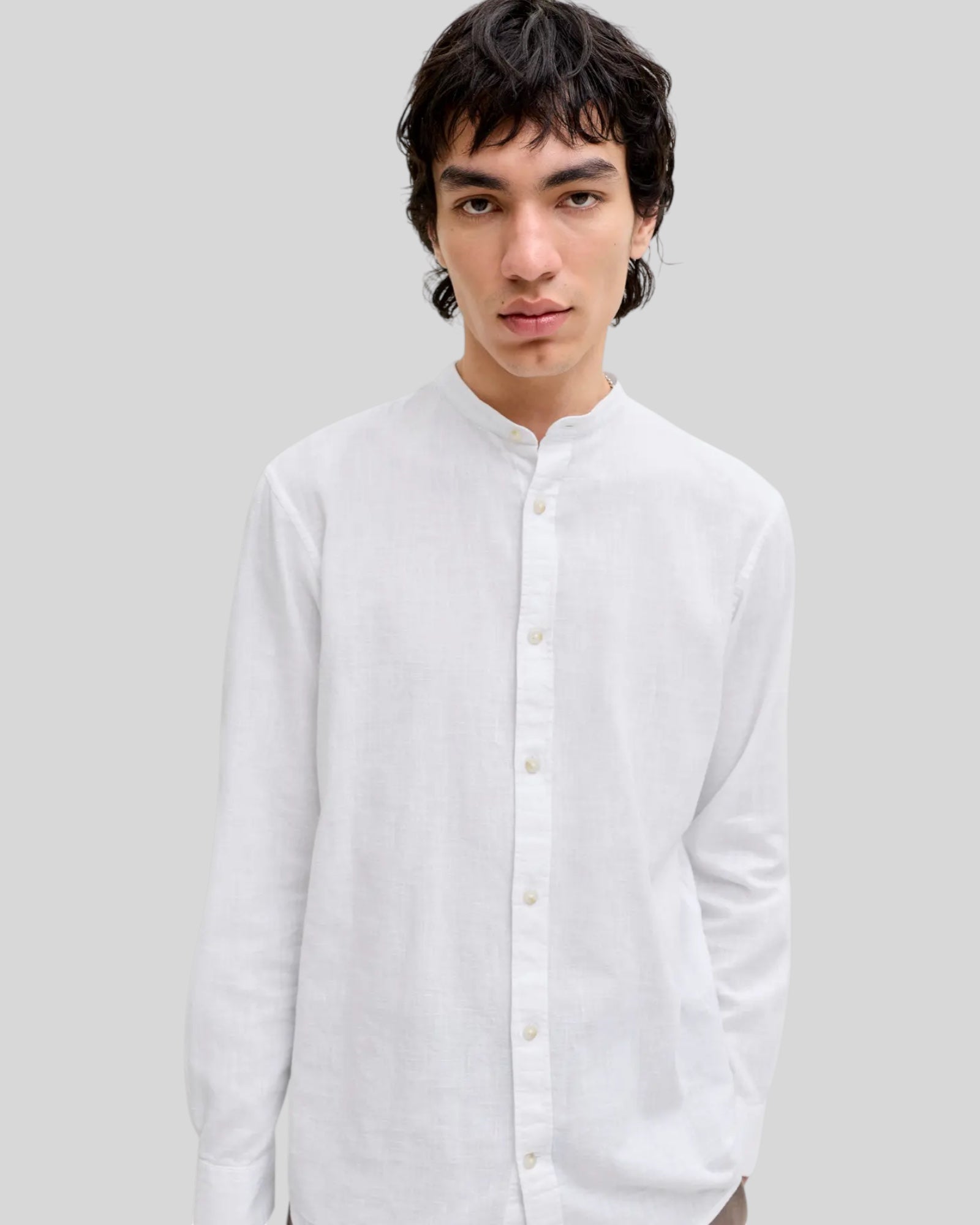 Camicia Maniche Lunghe JJesummer Linen Bianco 12289184 Jack & Jones
