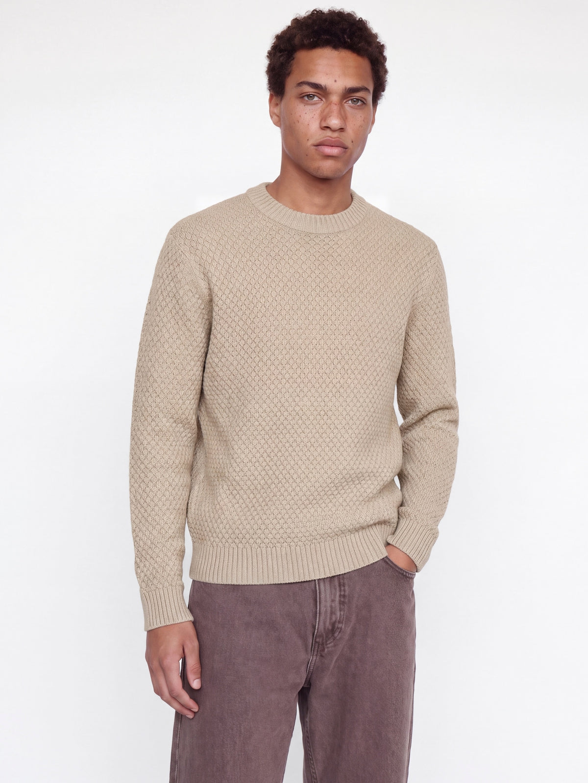 Maglione Jack & Jones JJBlake Knit Crew Neck Moonbeam Beige 12299084