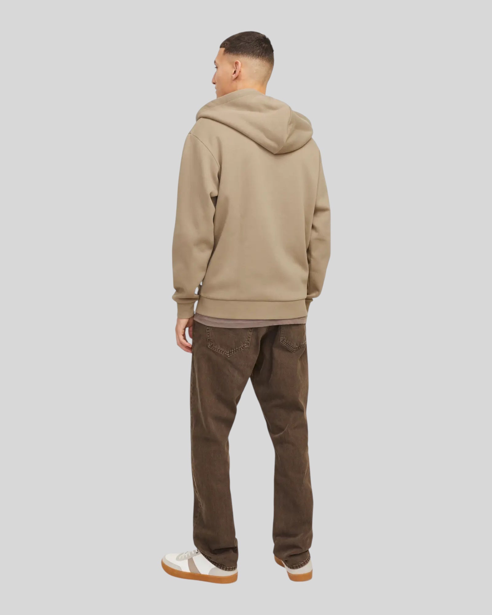 Felpa Con Cappuccio Jjbradley Sweat Zip Hoodie Coriander 12249342 Jack & Jones