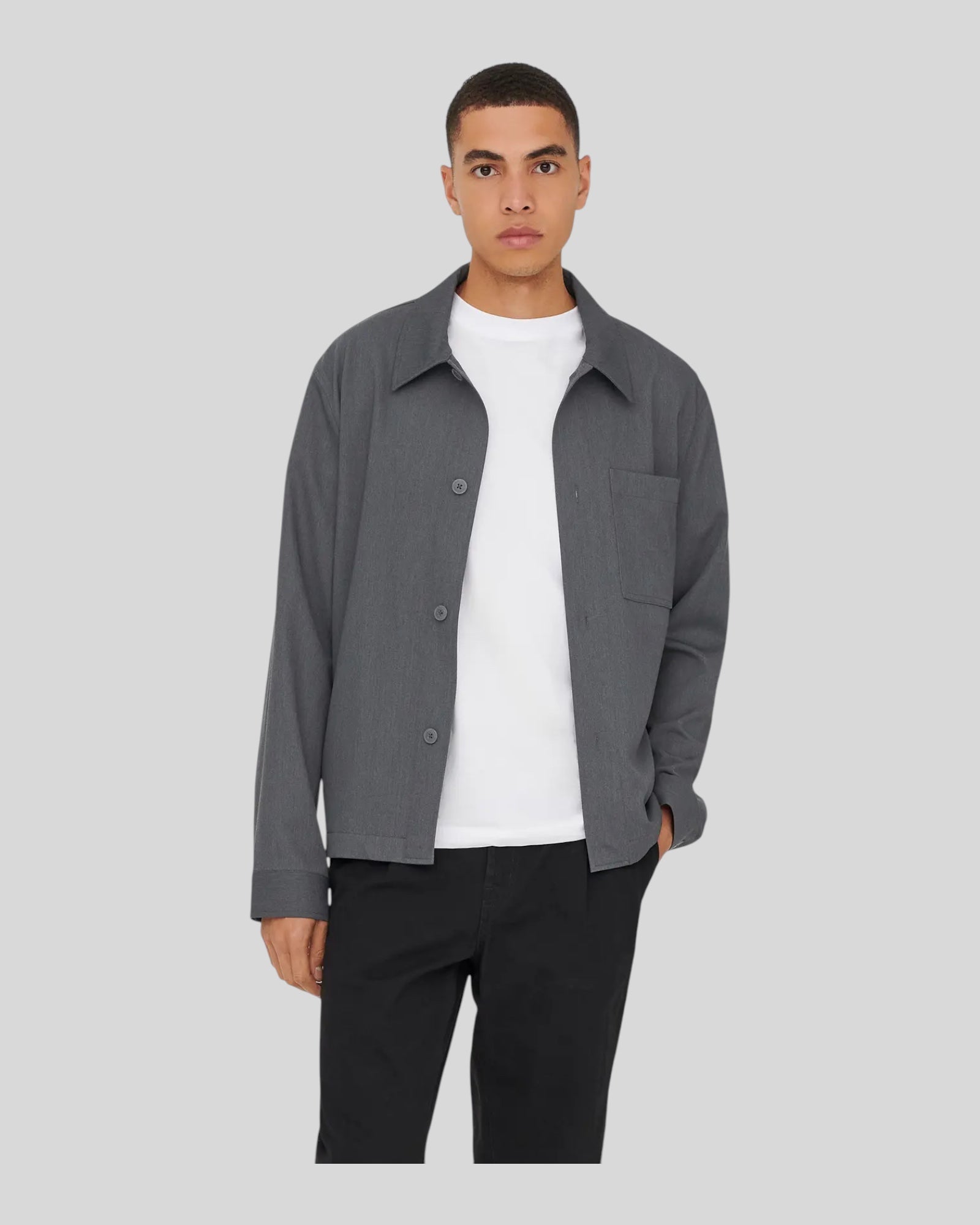 Camicia Over Onsmiro Regular Fit Grigio Medio 22034289 Only & Sons