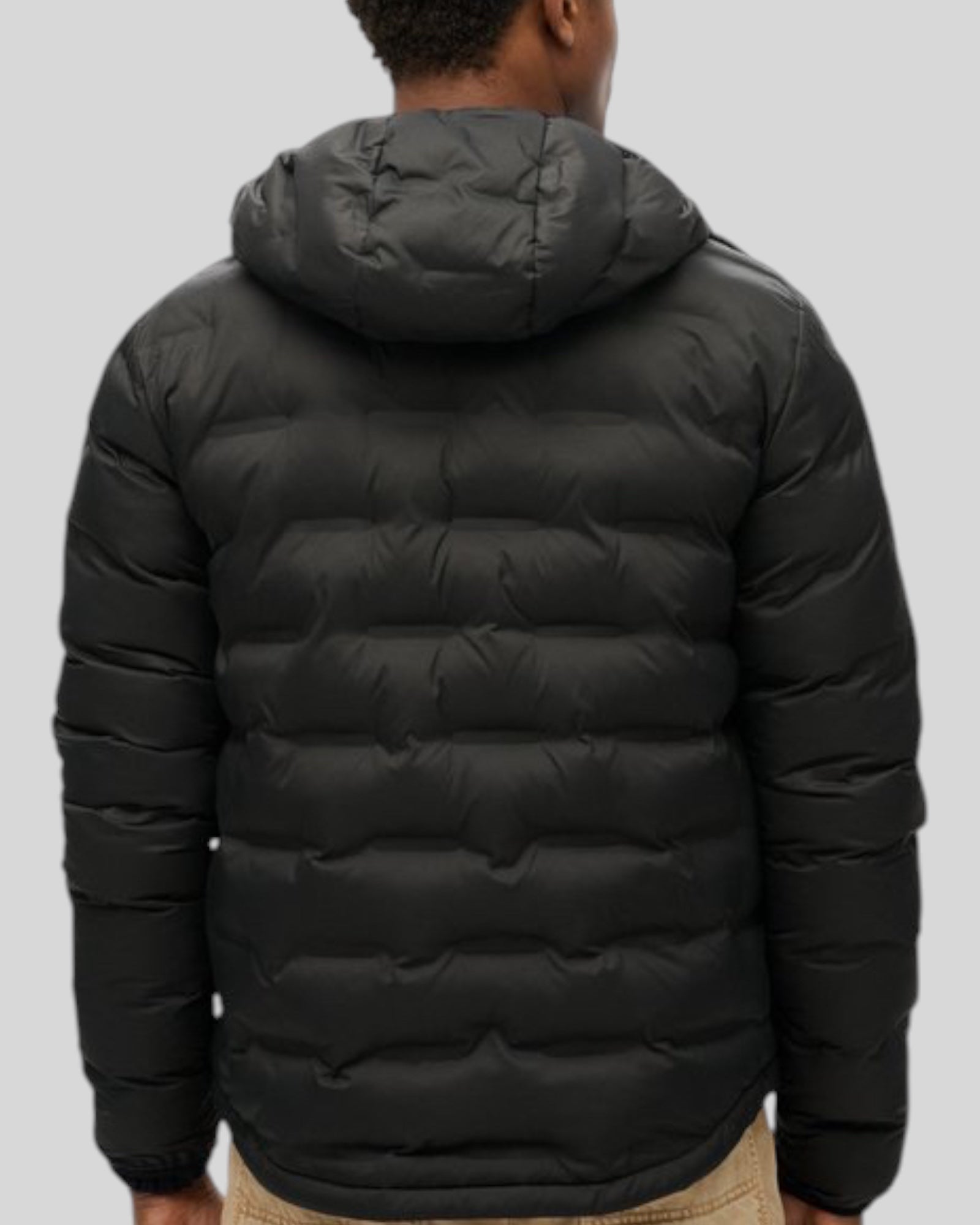 Giubbino Con Cappuccio Hooded Quilted Puffer Coat  Nero M5012045A Superdry