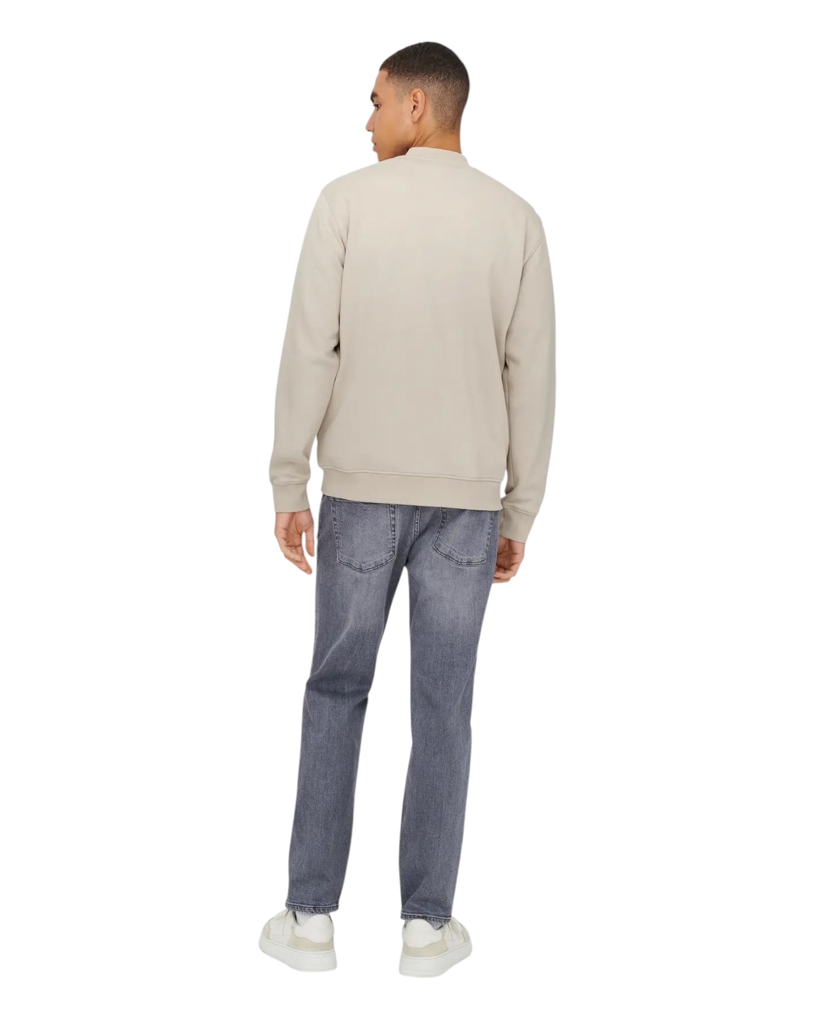 Felpa Girocollo Con Zip Basic Onsceres Silver Lining 22034247 Only & Sons