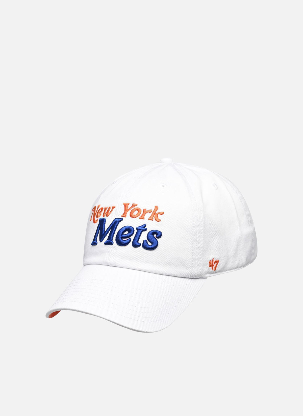 Cappello Con Visiera 47 Brand New York Mets Pensacola Clean Up Bianco B-PNSCA16GWS-WH-WHITE