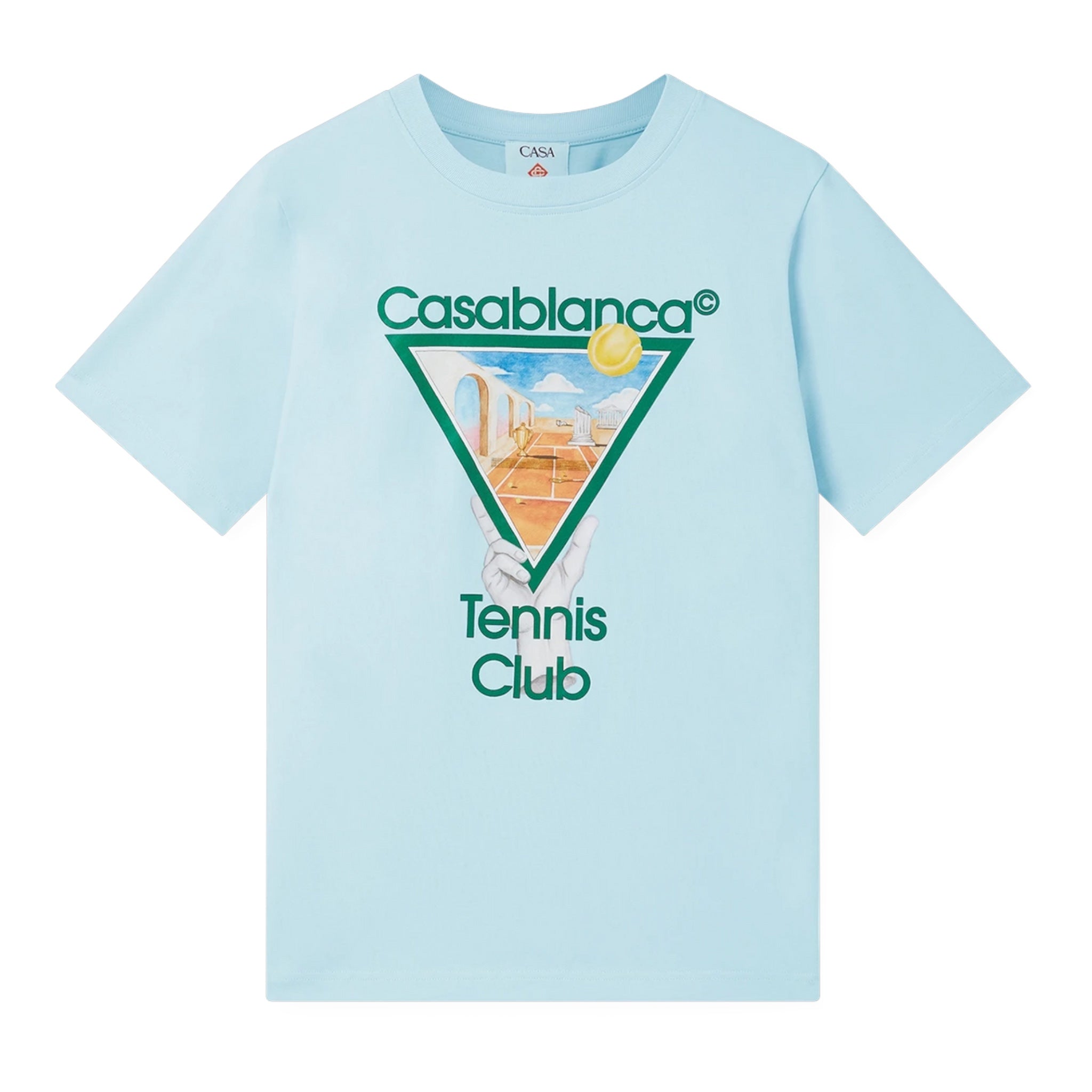 T-Shirt Metaphysical Tennis Icon Printed Azzurro UMPS25JTS00109 Casablanca