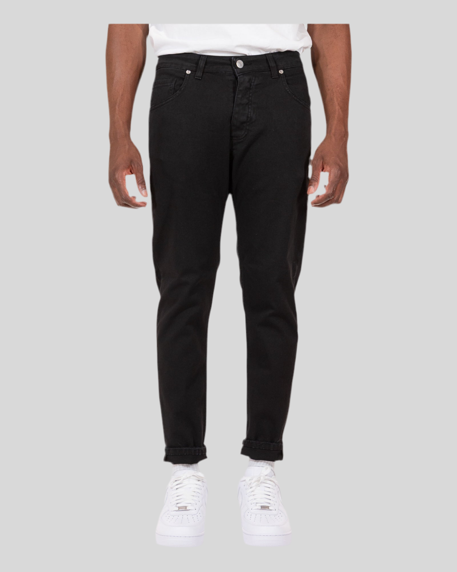 Jeans 5 Tasche Drill Nero Soldier