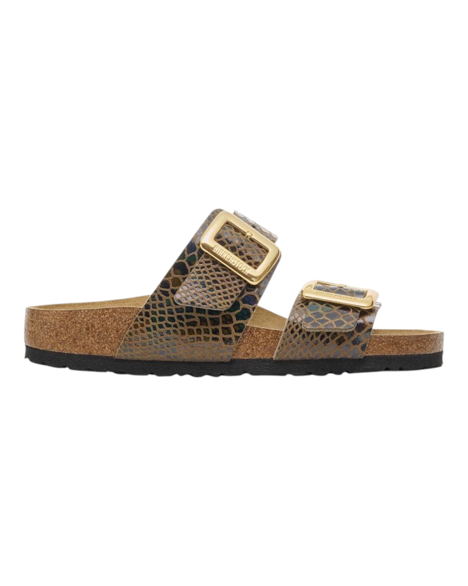 Sandali Donna Sydney Cushion Buckle Shiny Snake Sage 1030888 Birkenstock