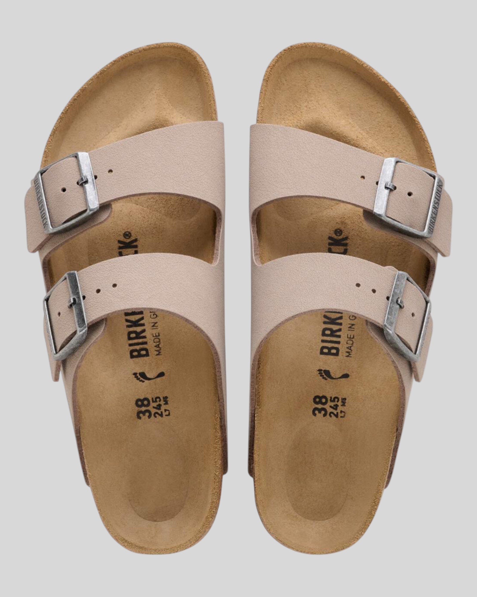 Arizona Birko-Flor Nubuck Grey Taupe 1032070 Birkenstock