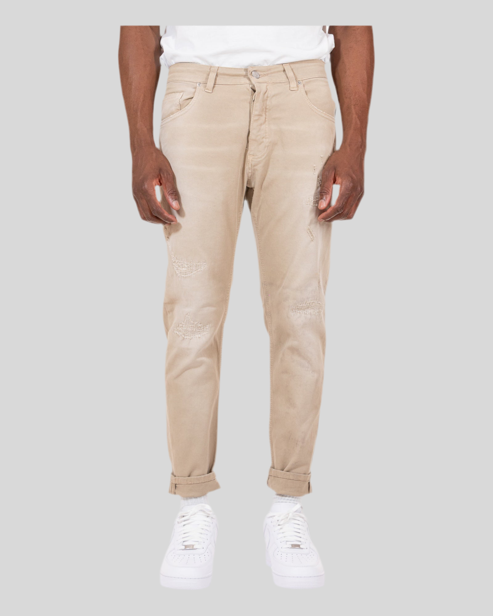 Jeans 5 Tasche Drill Ada Beige Soldier