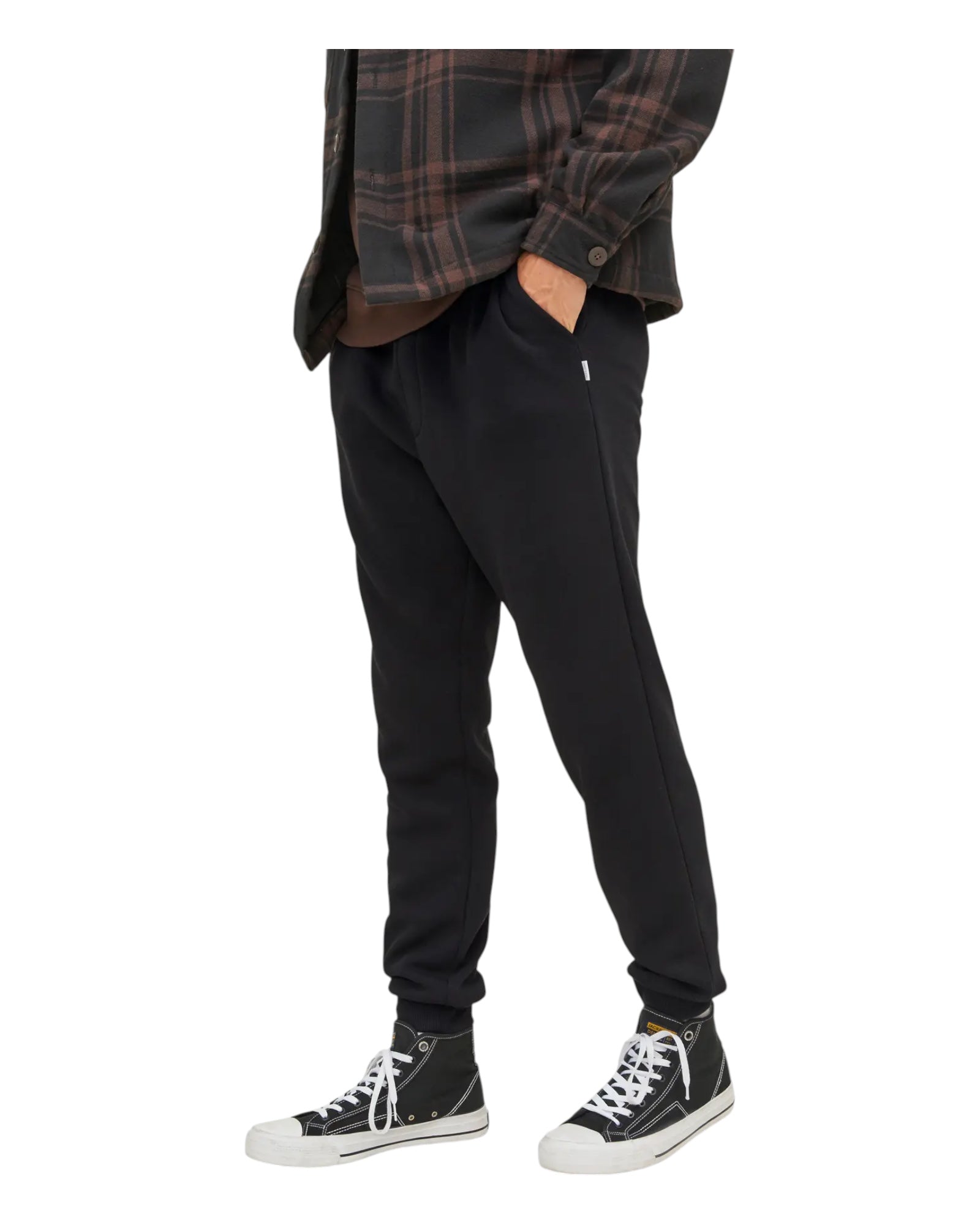 Pantalone Tuta Jpstgordon Sweat Pant Nero 12249274 Jack & Jones
