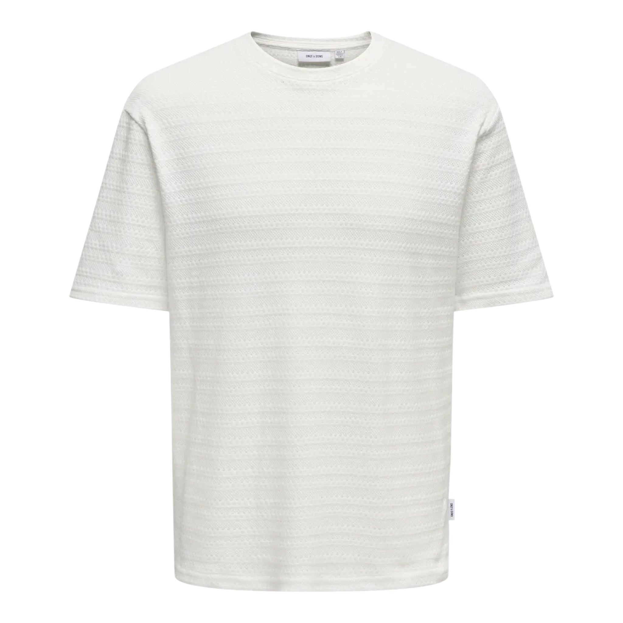 T-Shirt In Maglia Givo Regular Fit Cloud Dancer 22031761 Only & Sons