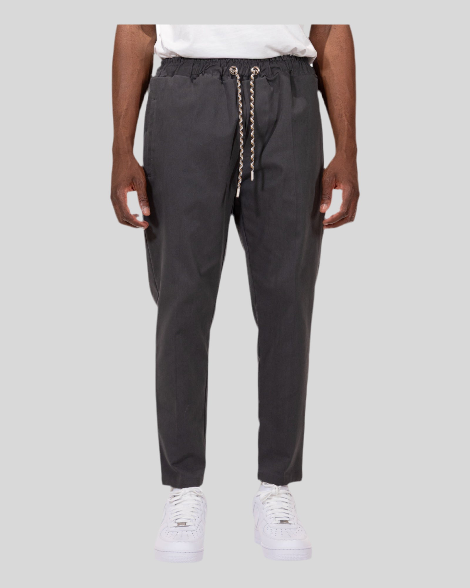 Pantalone Con Elastico Tapered Nain Grigio Scuro Soldier