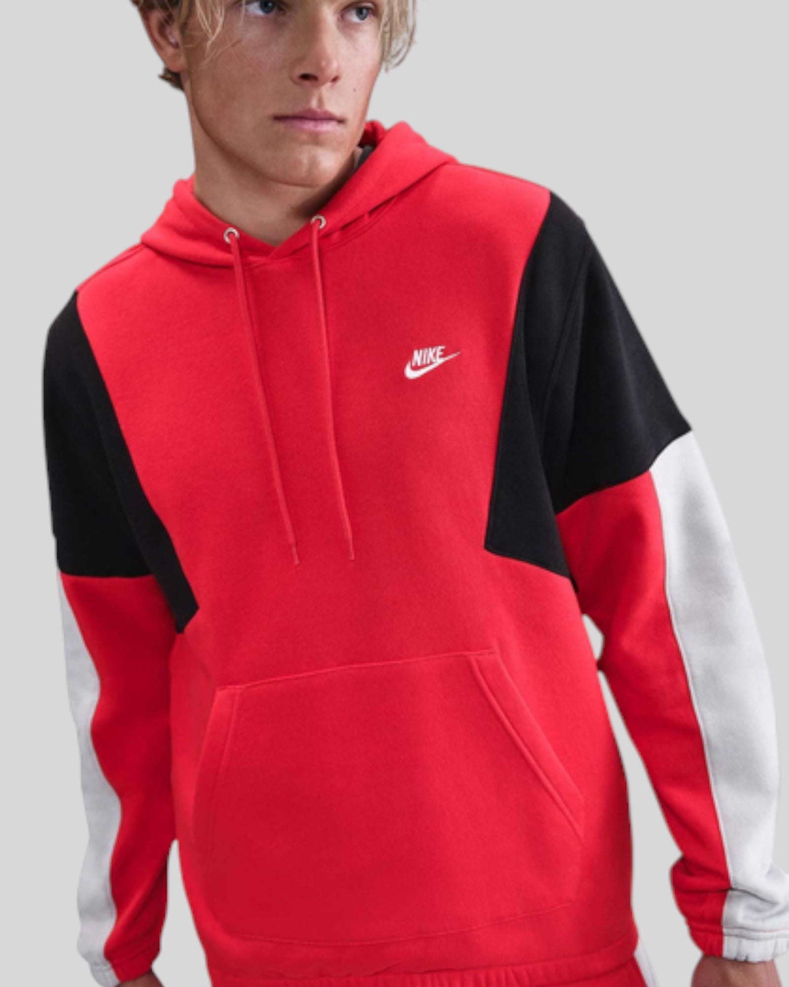 Tuta Completa Sportswear Club Fleece Hooded Rosso HV1165-657 Nike