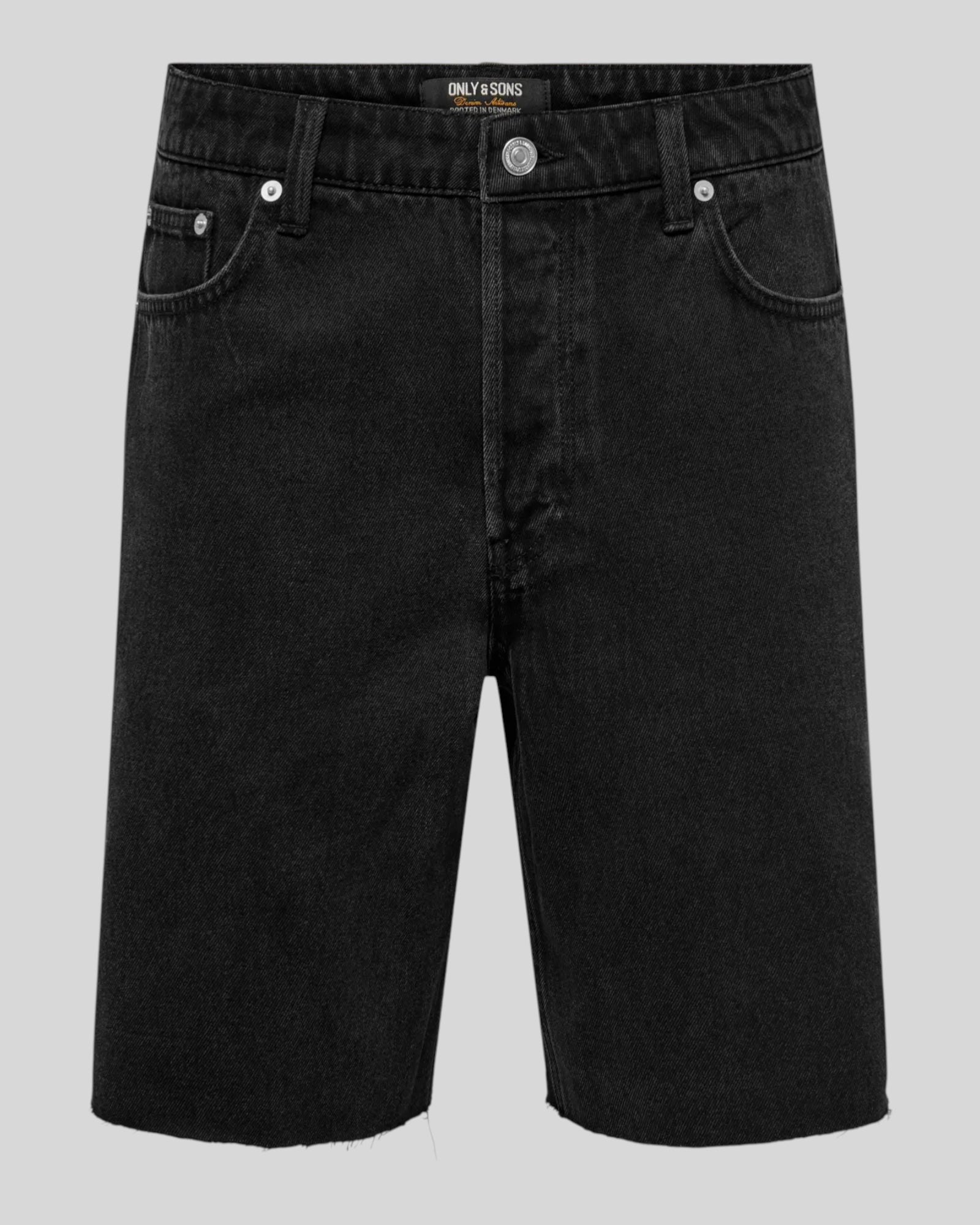 Short Baggy Onsfive Denim Nero 22029893 Only & Sons