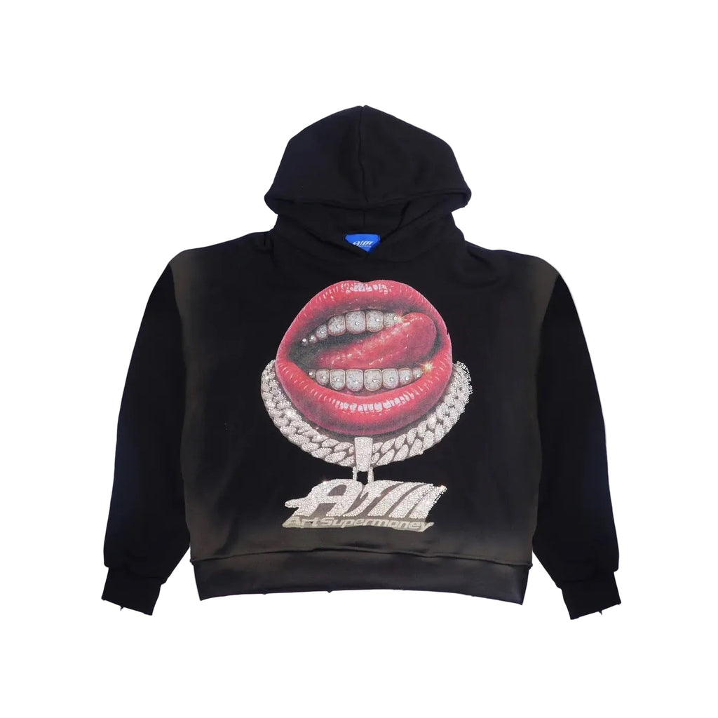 Felpa Con Cappuccio Uomo Art Super Money Grillz Hoodie Nero ART. GRILLZ BLACK VERSION HOODIE COL: BLACK