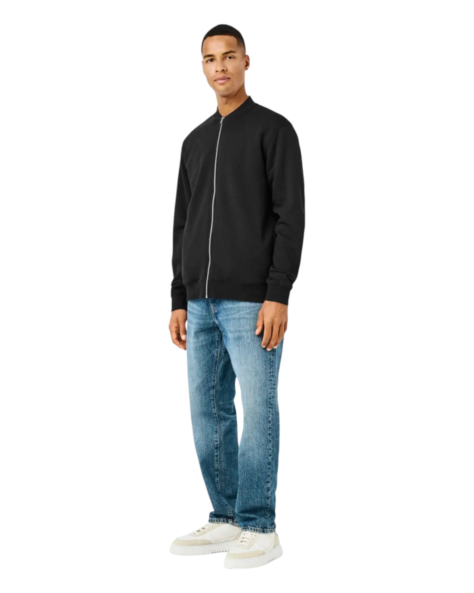 Felpa Girocollo Con Zip Basic Onsceres Nera 22034247 Only & Sons