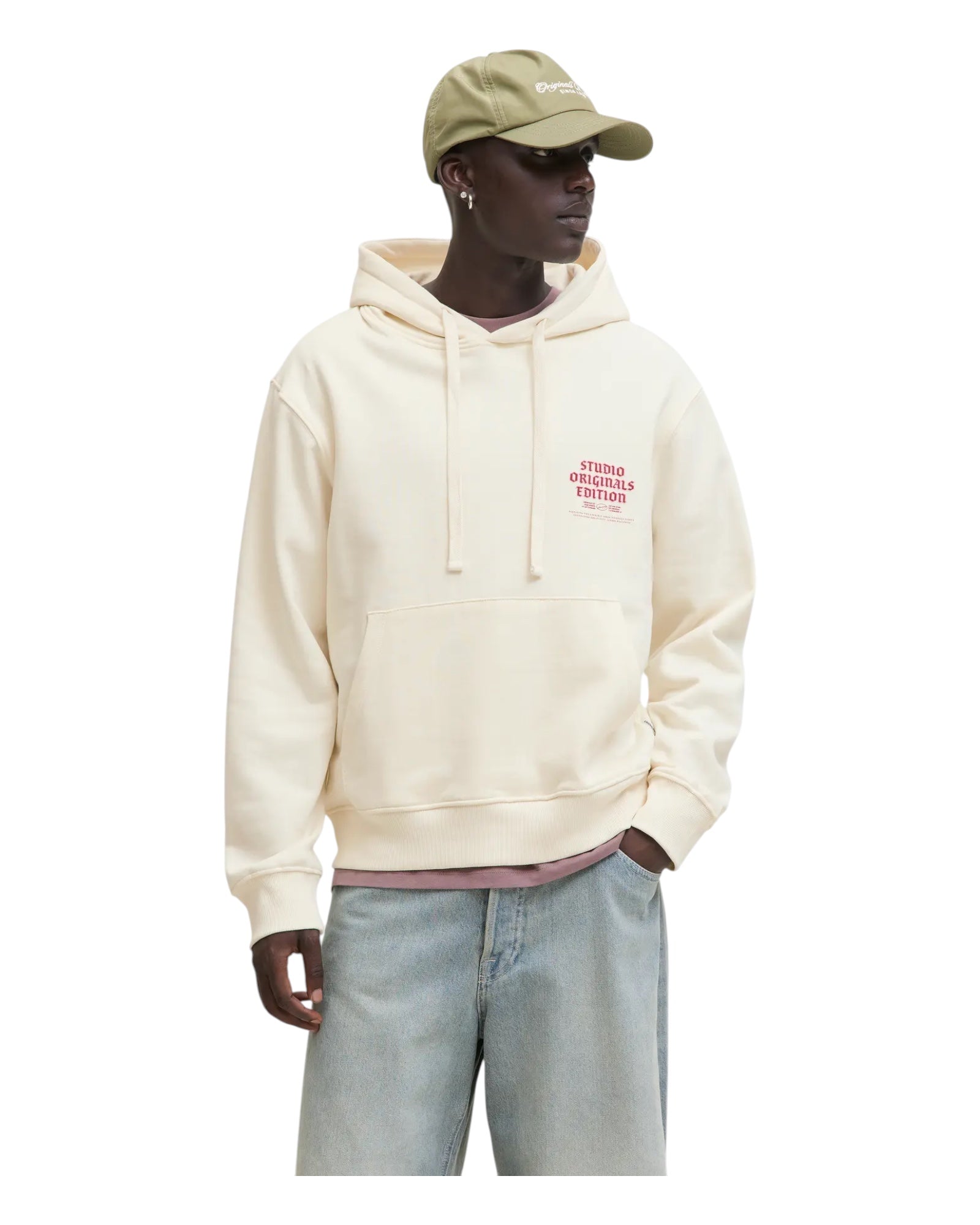 Felpa Con Cappuccio Jormeadows Sweat Hoodie Antique White 12283868 Jack & Jones