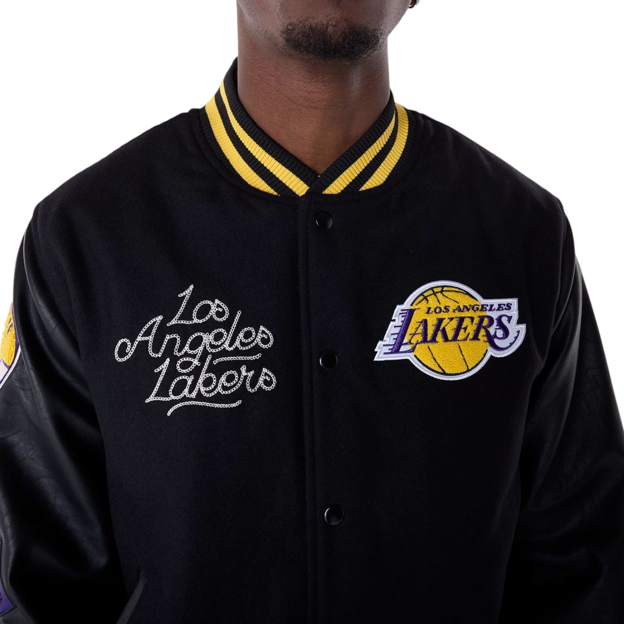 Giacca Varsity NBA Patch Los Angeles Lakers Nero 60564991 New Era