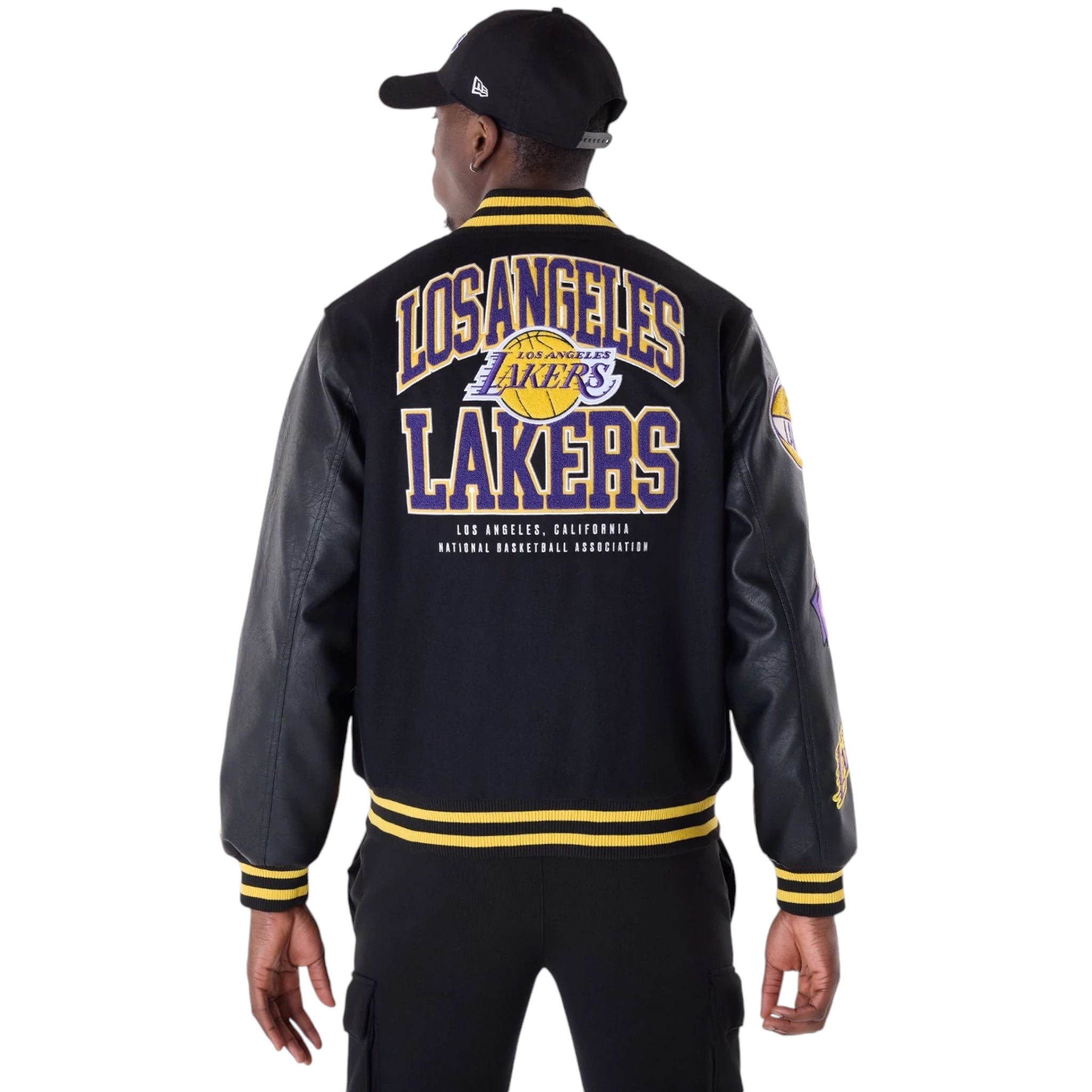 Giacca Varsity NBA Patch Los Angeles Lakers Nero 60564991 New Era