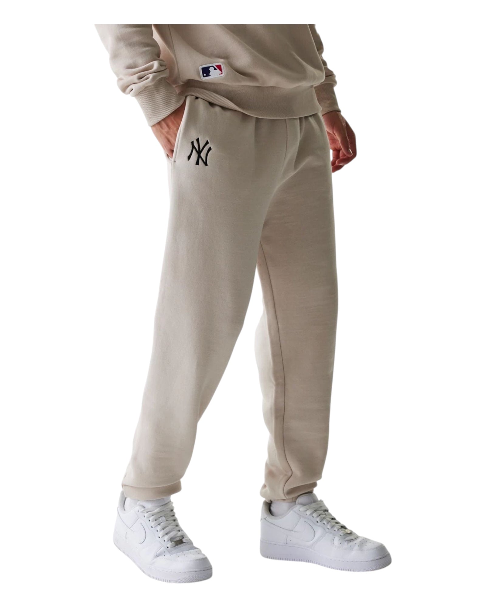 Pantalone Tuta MLB New York Yankees Essentials Crema 60675779 New Era