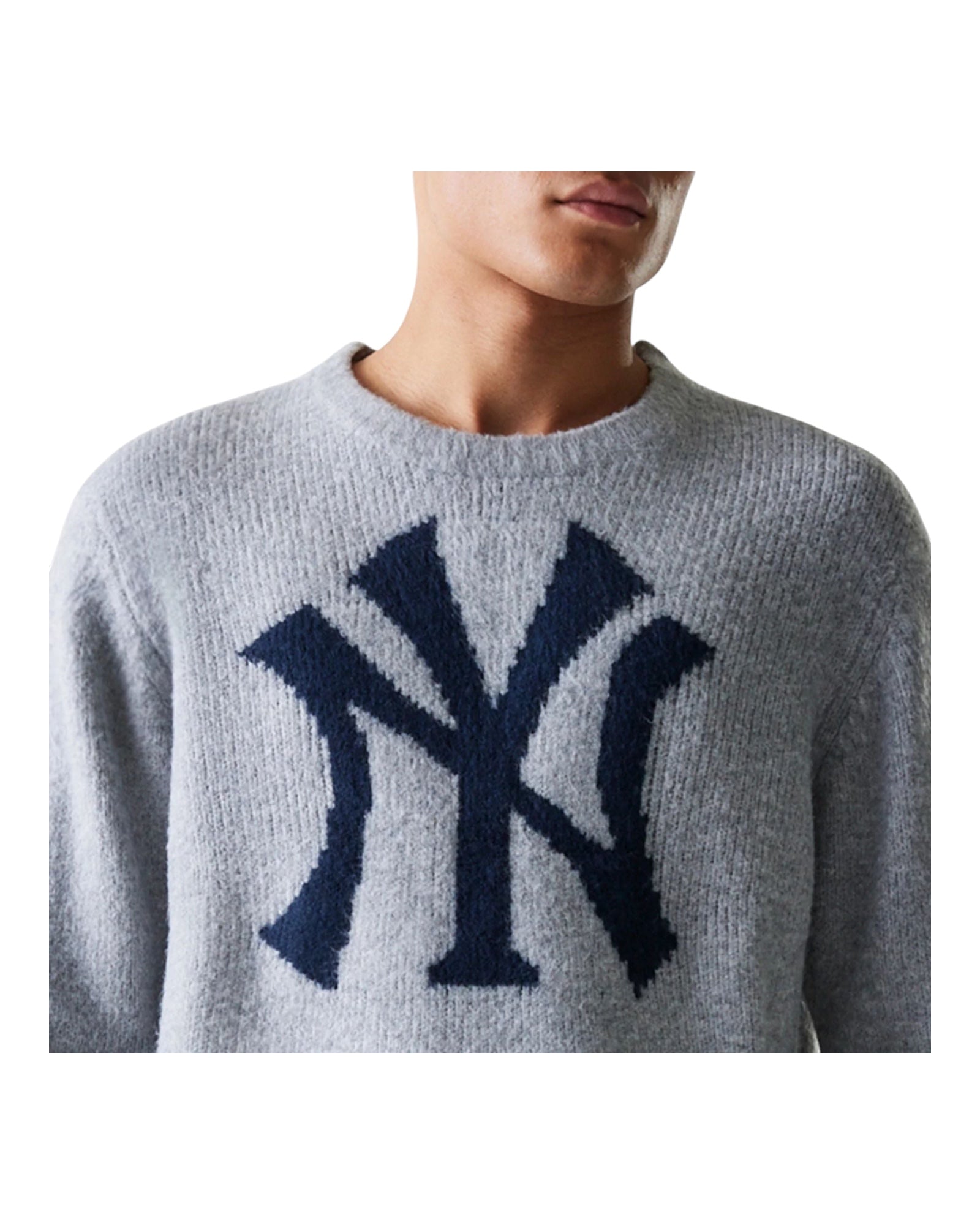Maglione Oversize New York Yankees MLB Knit Grigio 60684321 New Era