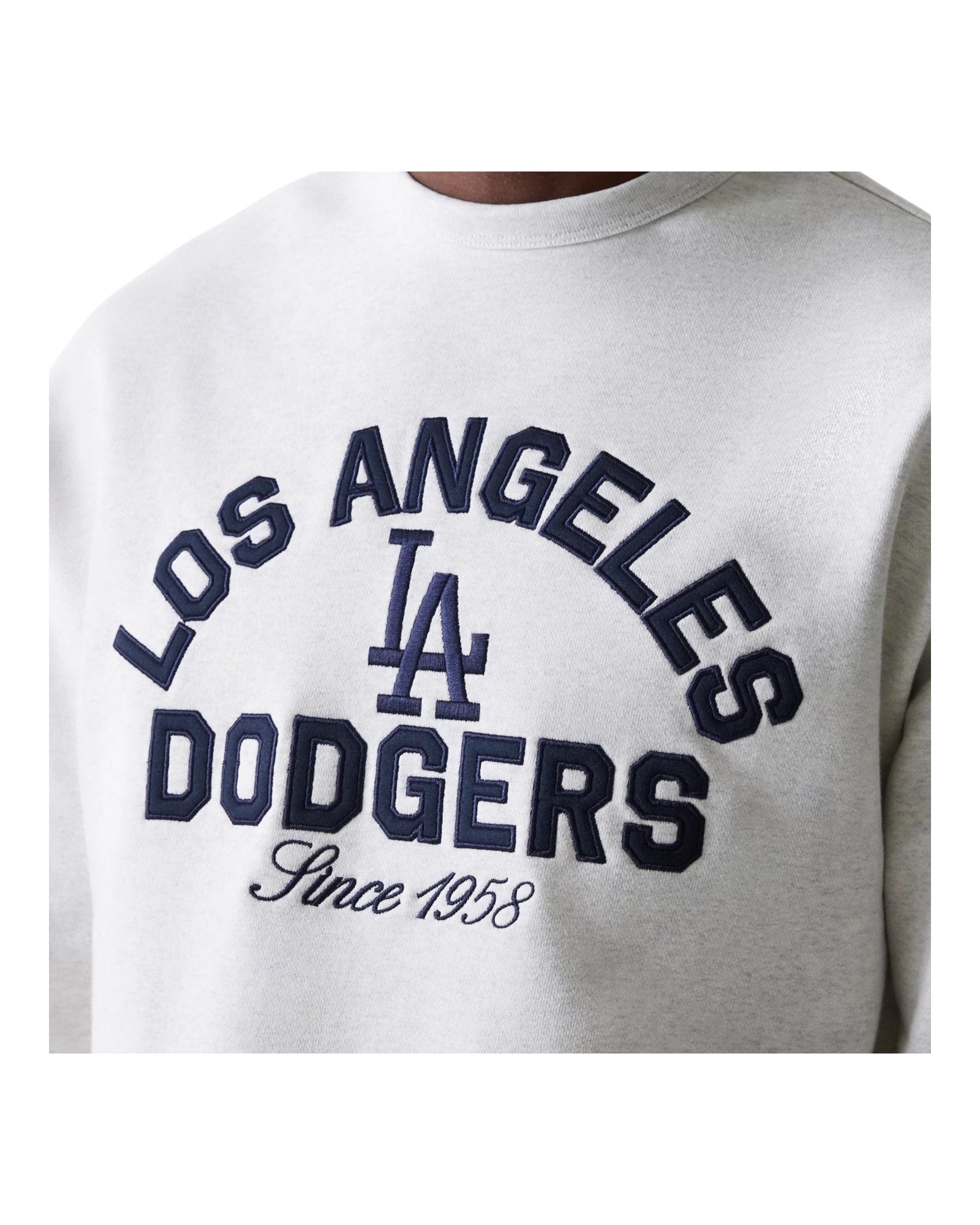 Felpa Girocollo Oversize LA Dodgers MLB Heritage Grigio 60684324 New Era
