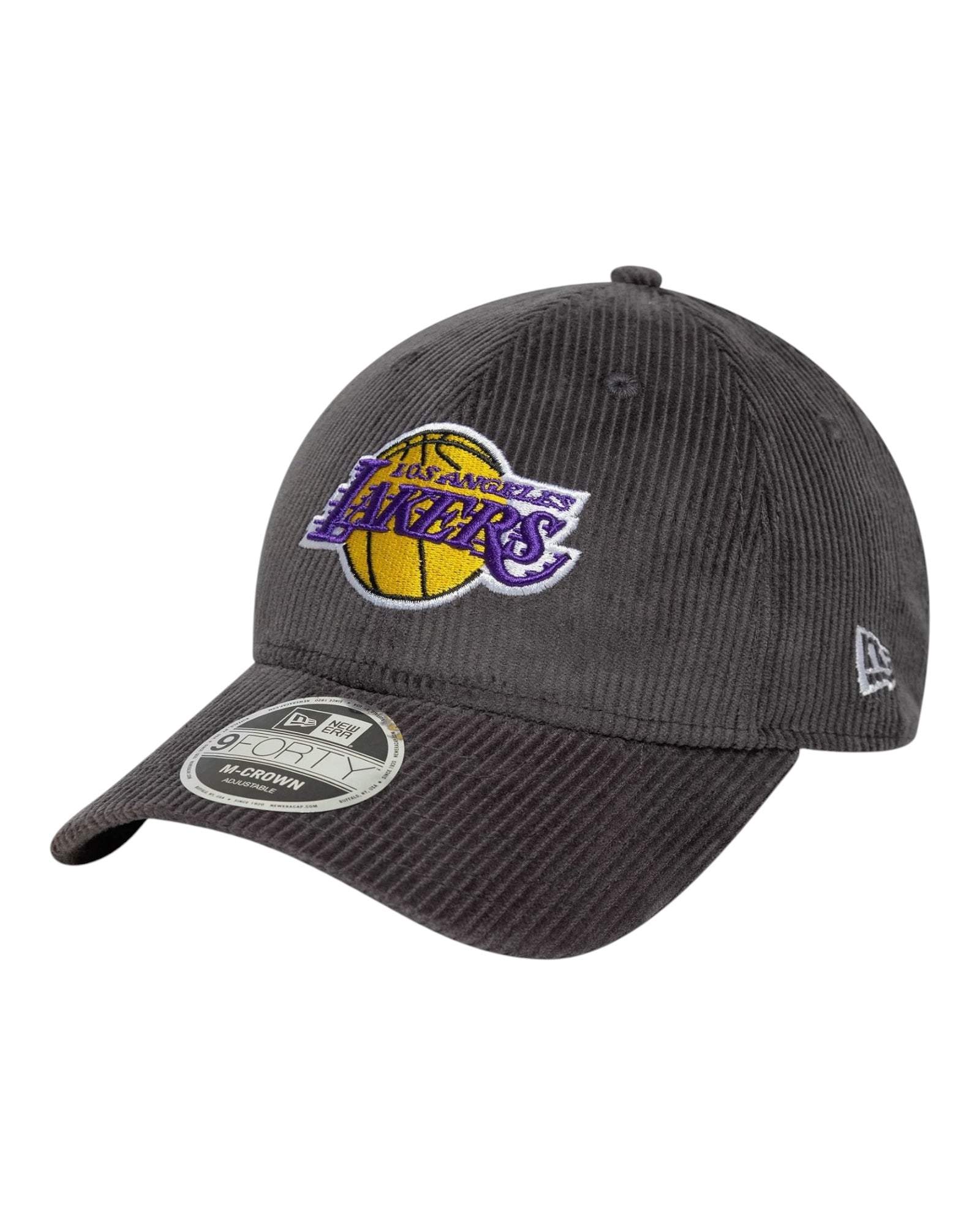 Cappello Con Visiera MLB Cord  LA Lakers Dark Grey 9Forty 60691055 New Era