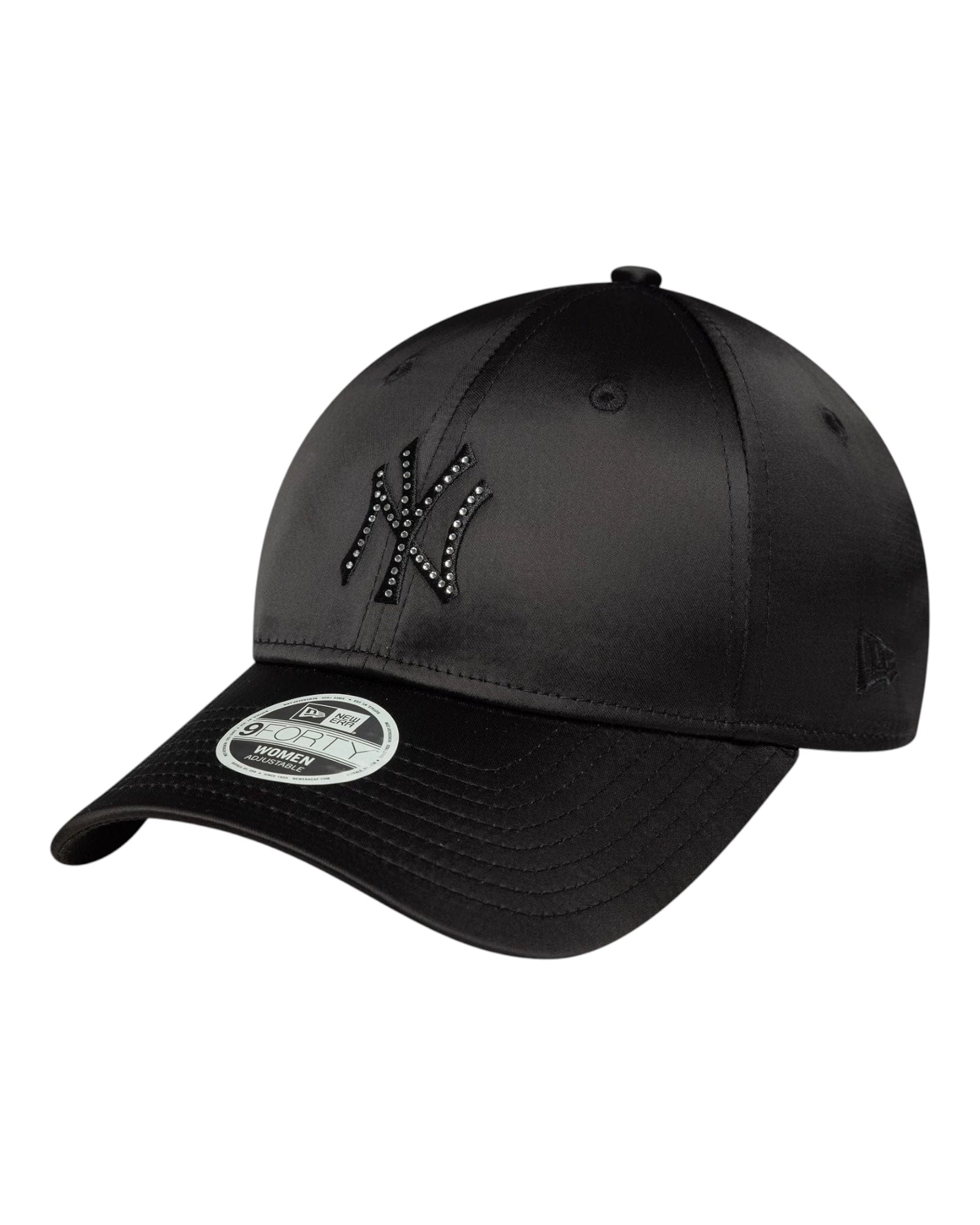 Cappello Con Visiera MLB Satin Rhinestone New York Yankees Nero 9Forty 60691310 New Era