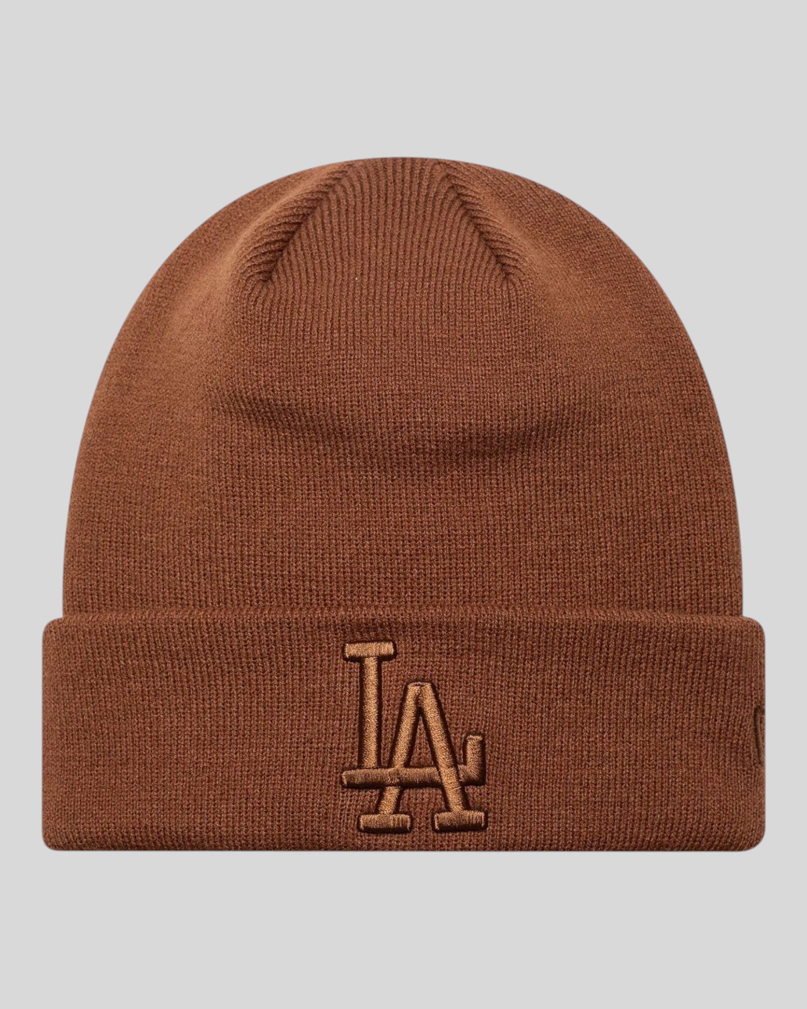 Cappello Con Risvolto League Essentials LA Dodgers Brown Cuff Knit Beanie 60691384 New Era