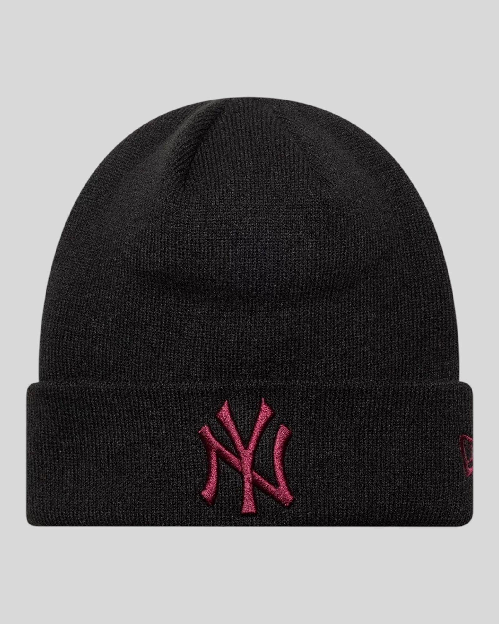 Cappello Con Risvolto League Essentials New York Yankees Nero Cuff Knit Beanie 60691392 New Era