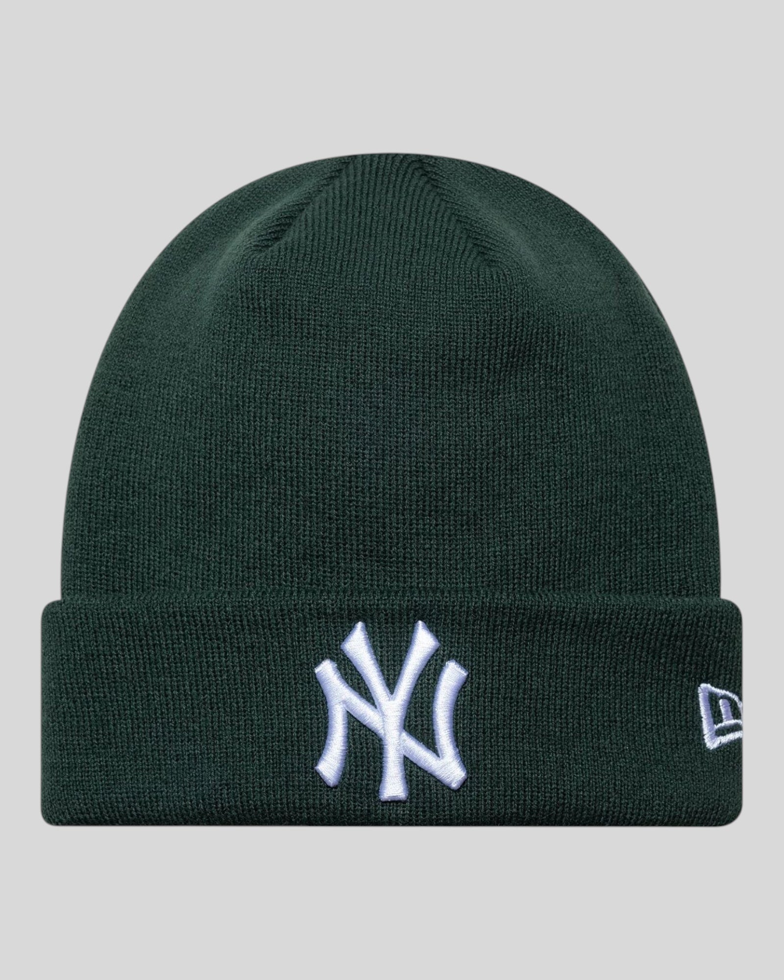 Cappello Con Risvolto League Essentials New York Yankees Verde Cuff Knit Beanie 60691393 New Era