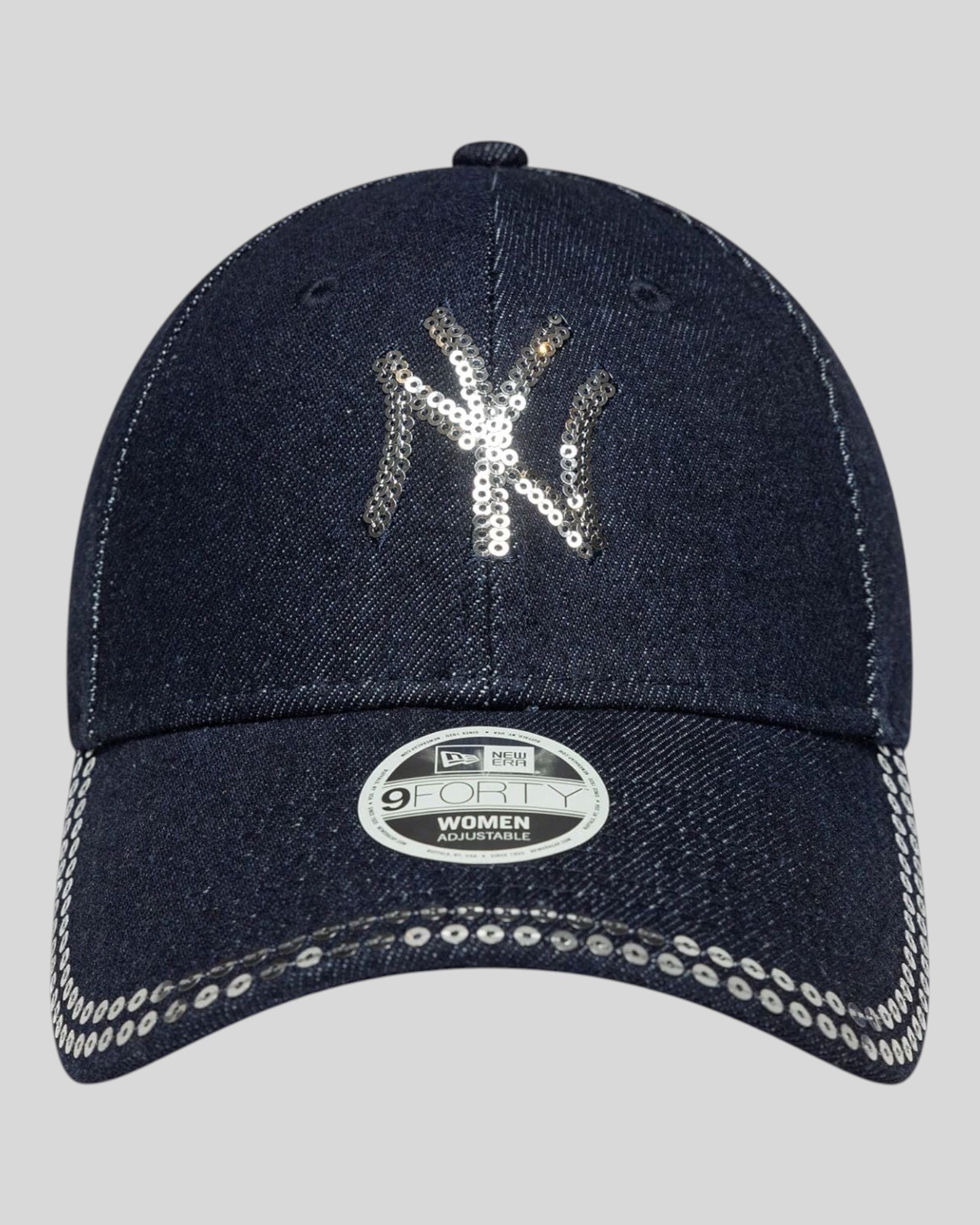 Cappello Con Visiera Pailettes New York Yankees 9Forty Blu Scuro 60758945 New Era